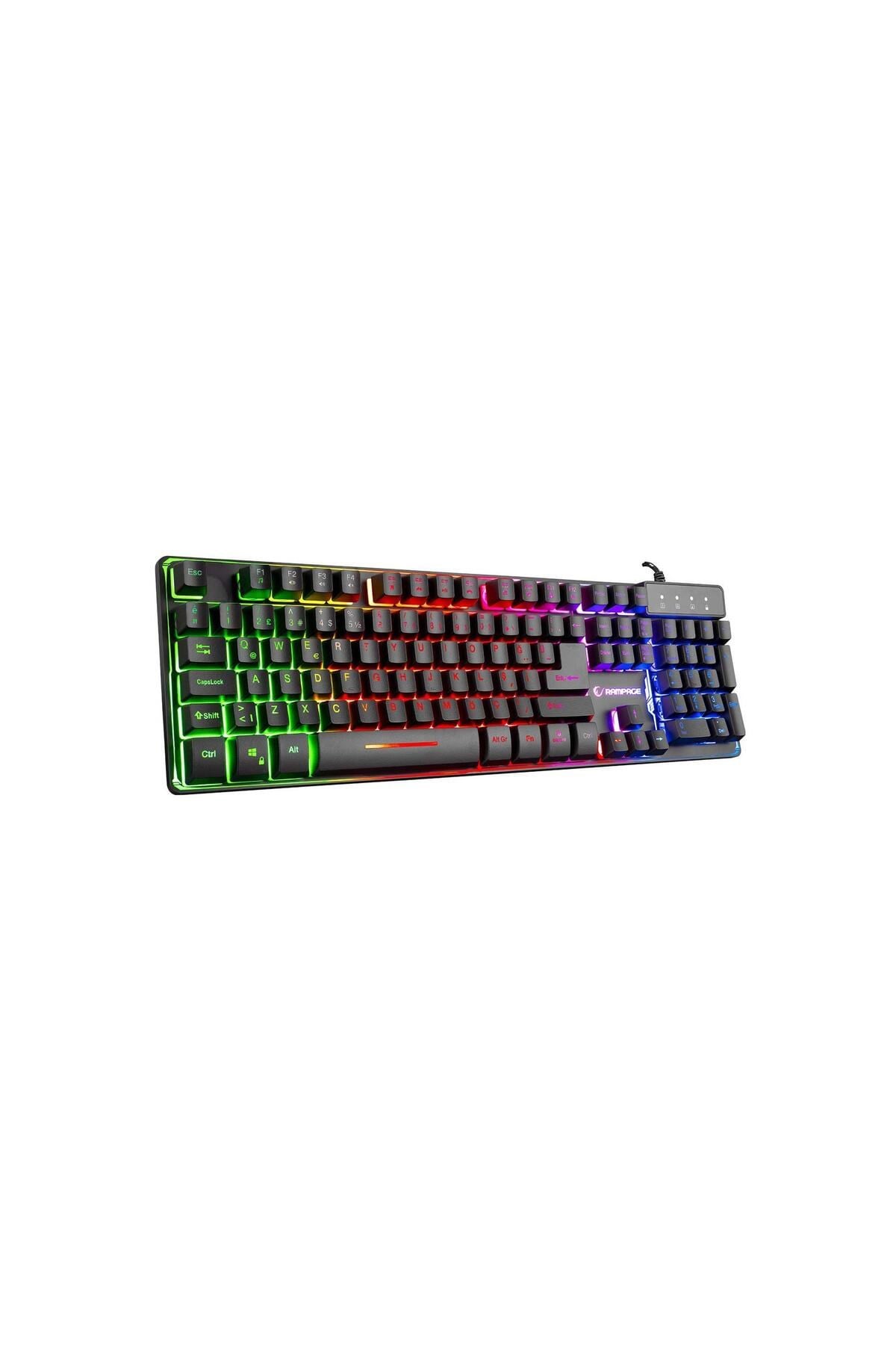 KM-RX9 CYPHER Siyah Usb Gökkuşağı Zemin Aydınlatmalı Q Standart Oyuncu Klavye + Mouse Set