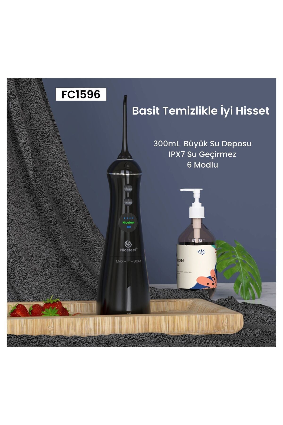 Komple Ağız Temizliği Nicefeel Fc1596 Taşınabilir,şarjlı,masajlı,diş Teli/protez Bakım Profesyonel