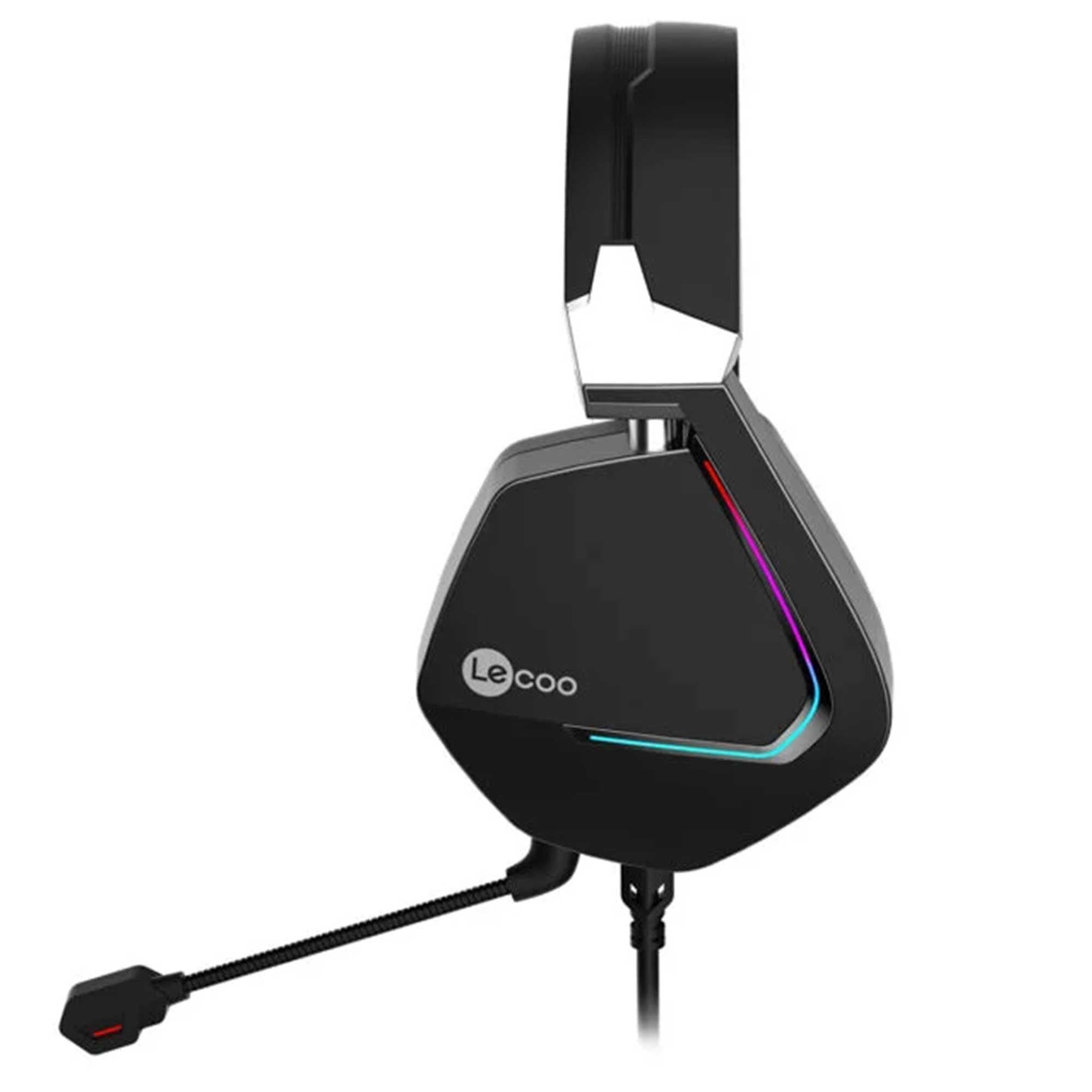 Lecoo HT402 RGB LED Aydınlatmalı Gaming Siyah Kablolu Kulaküstü Kulaklık