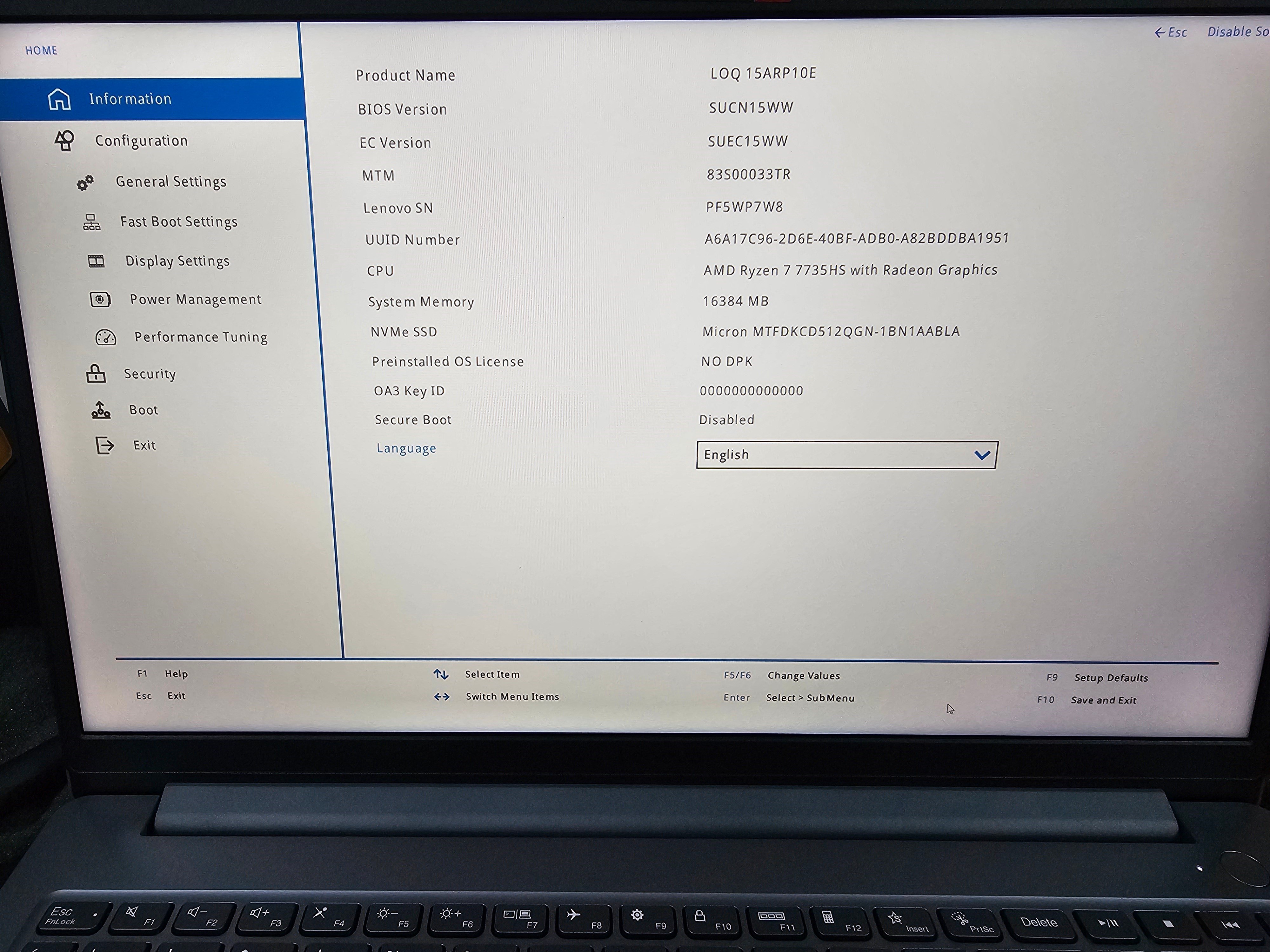 Lenovo LOQ 83S00033TR Ryzen7-7735HS 16GB 512SSD RTX3050 FreeDOS 15.6