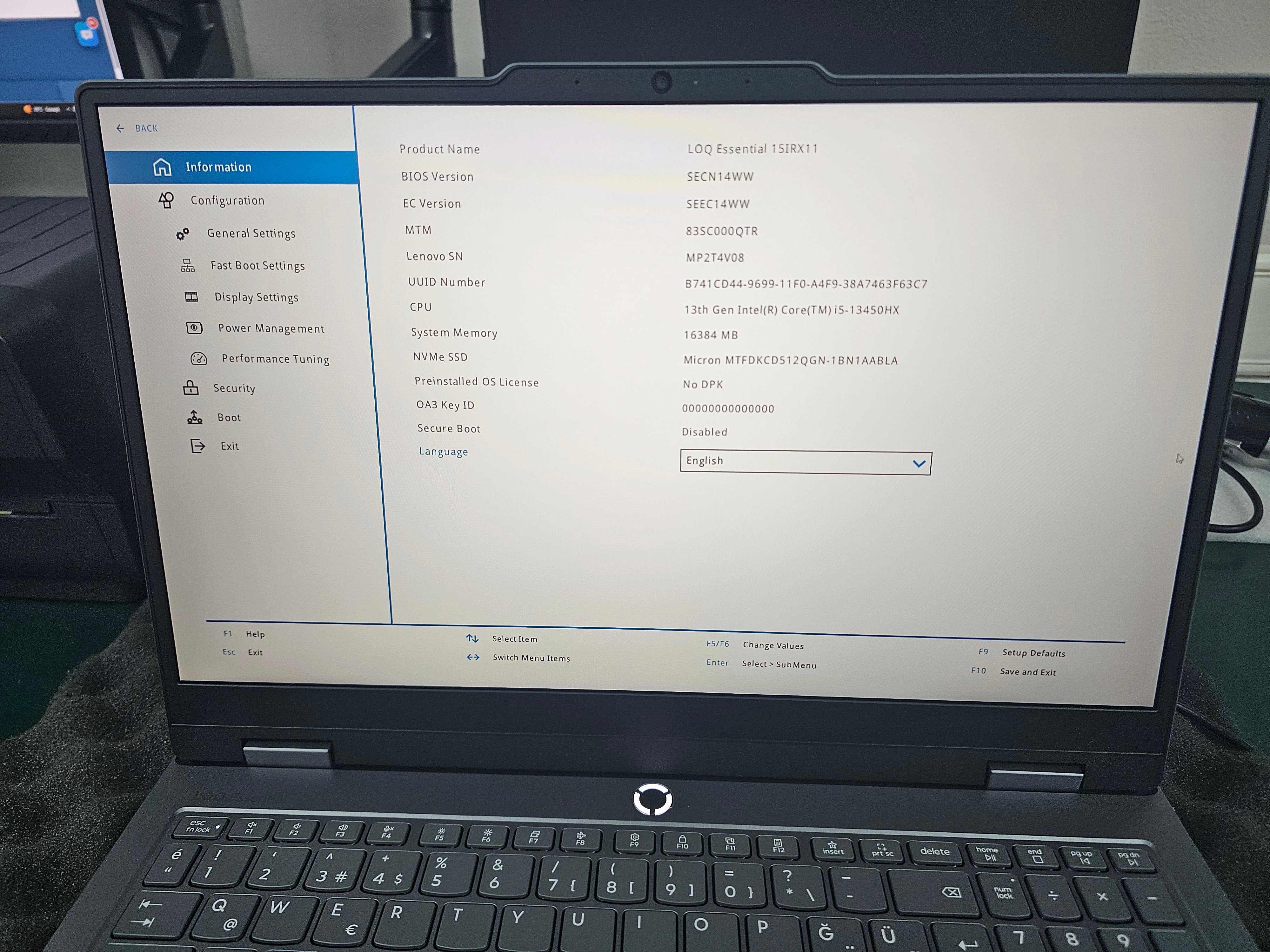 Lenovo LOQ 83SC000QTR i5-13450HX 16GB 512SSD RTX5050 15.6 FullHD FreeDOS Taşınabilir Bilgisayar