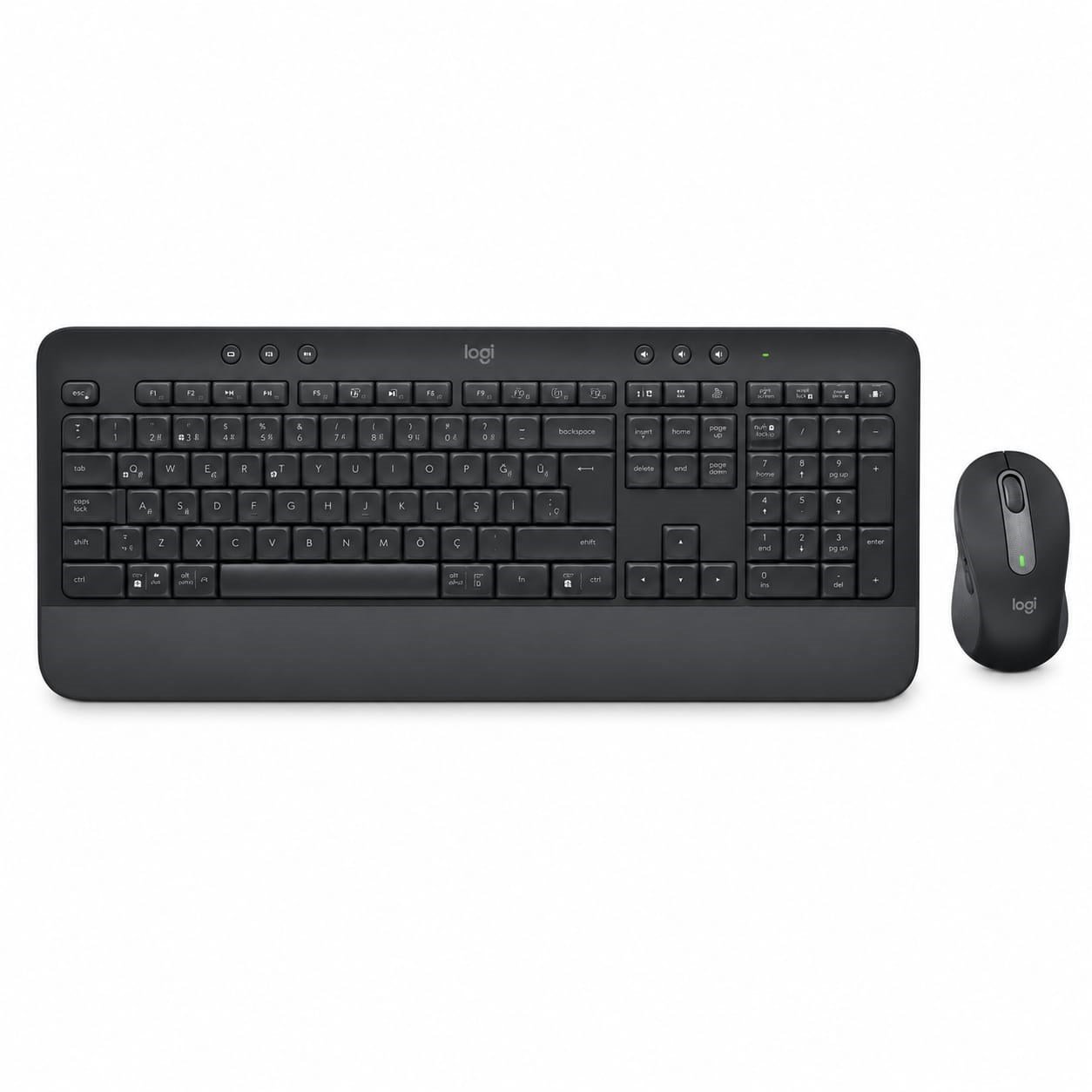 LOGITECH MK650 Q Türkçe Bluetooth + 2.4GHZ Standart Siyah Kurumsal Klavye+ Mouse