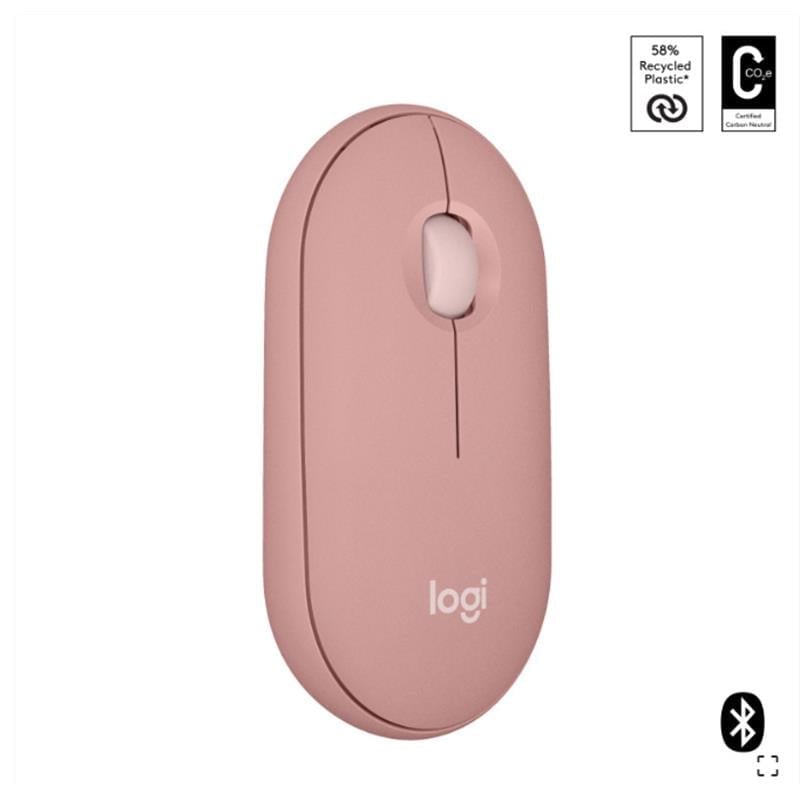 Logitech Pebble 2 M350s Kablosuz Bluetooth Sessiz Optik Mouse Pembe 910-007014