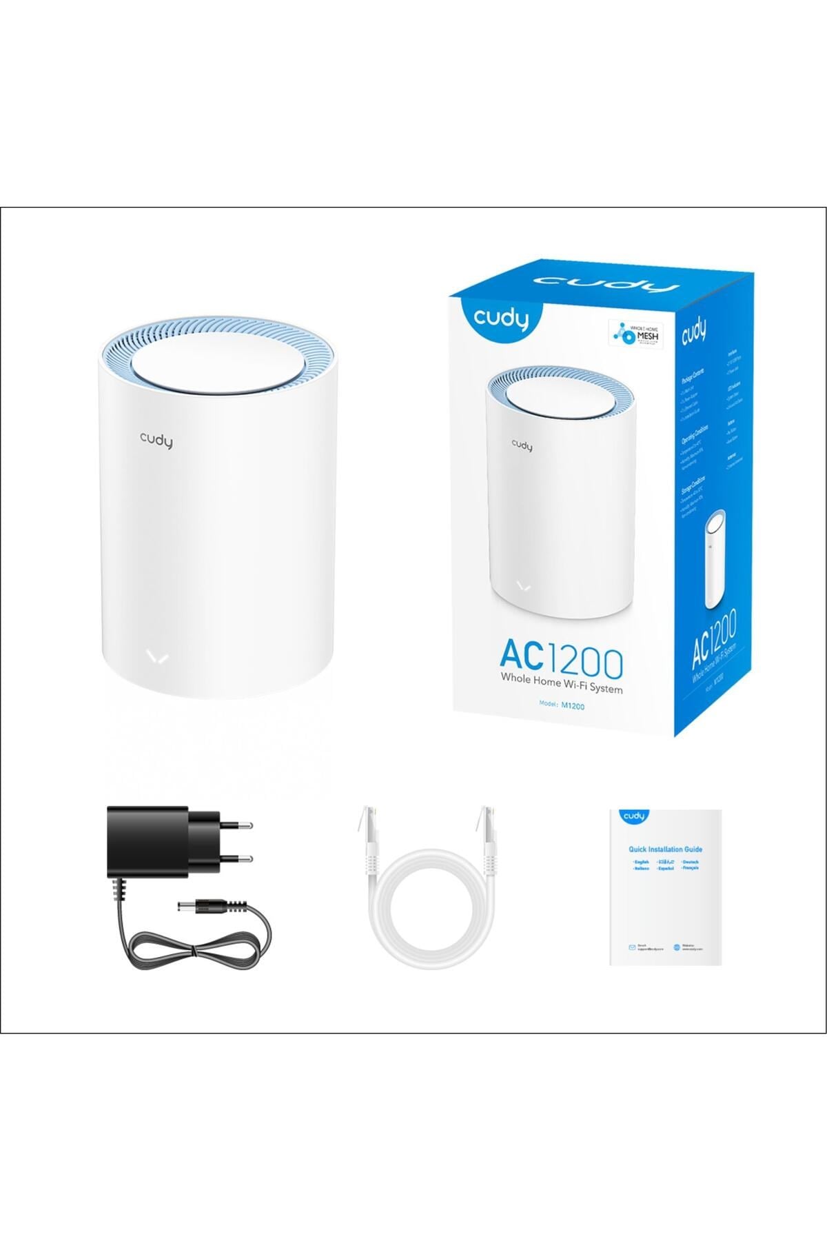 M1200 5ghz 867mbps, 2.4ghz 300mbps, 1 Port, 2xdbi Anten, Wi-fi Mesh Menzil Genişletici Router