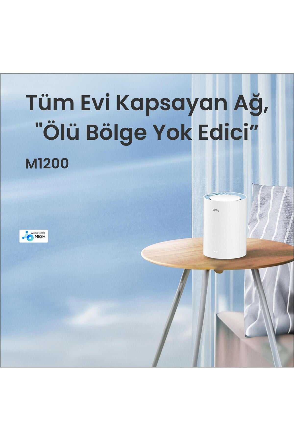 M1200 5ghz 867mbps, 2.4ghz 300mbps, 1 Port, 2xdbi Anten, Wi-fi Mesh Menzil Genişletici Router