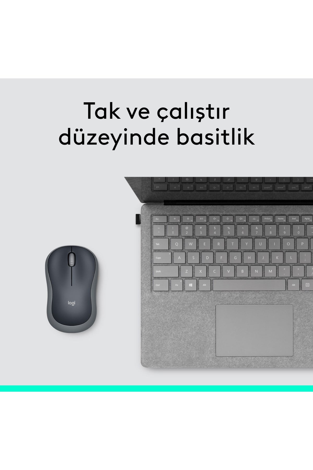 M185 USB Alıcılı Kompakt Kablosuz Mouse, Gri 910-002235