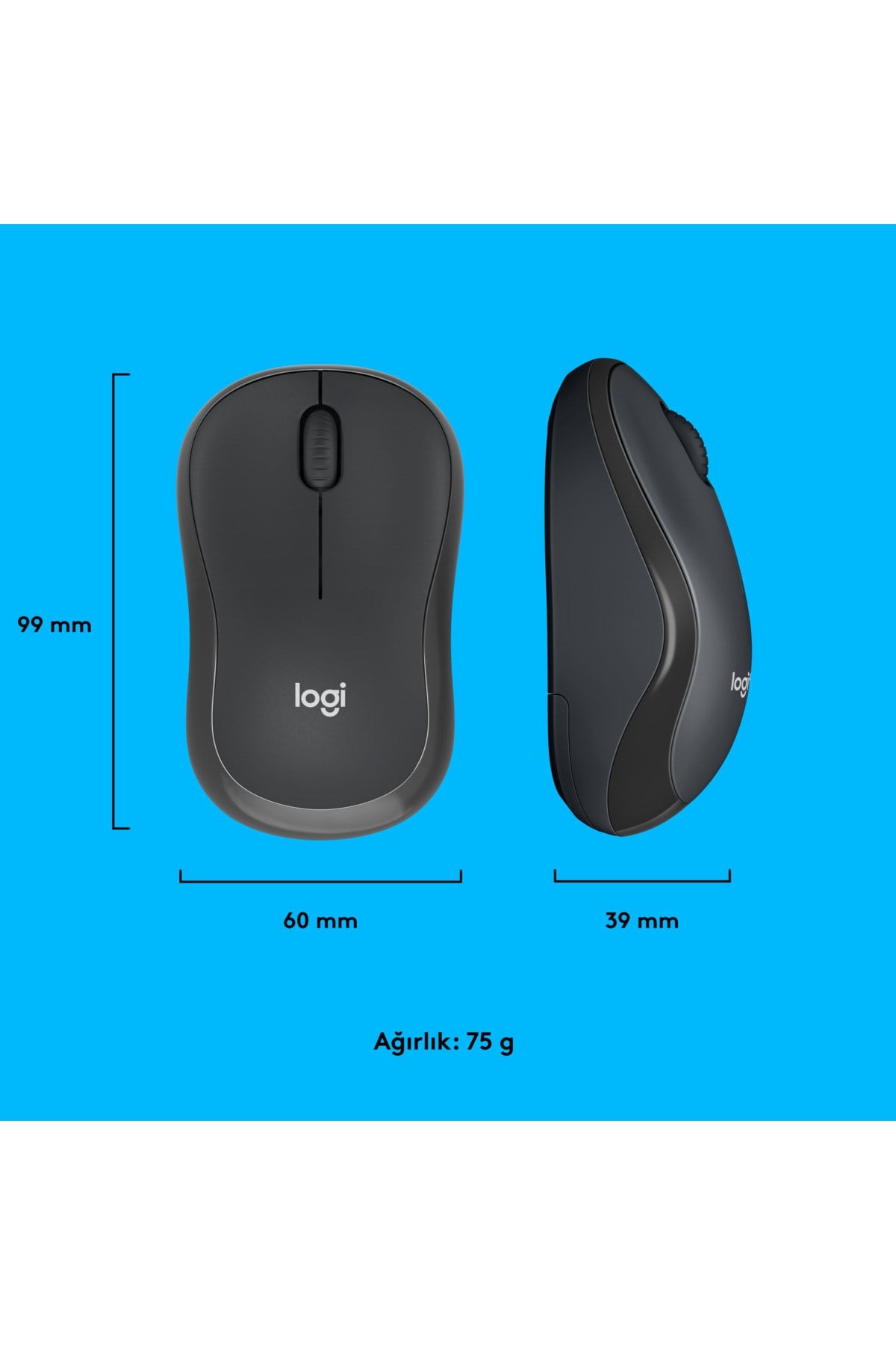 M221 Sessiz Kompakt Kablosuz Mouse, Siyah 910-006510