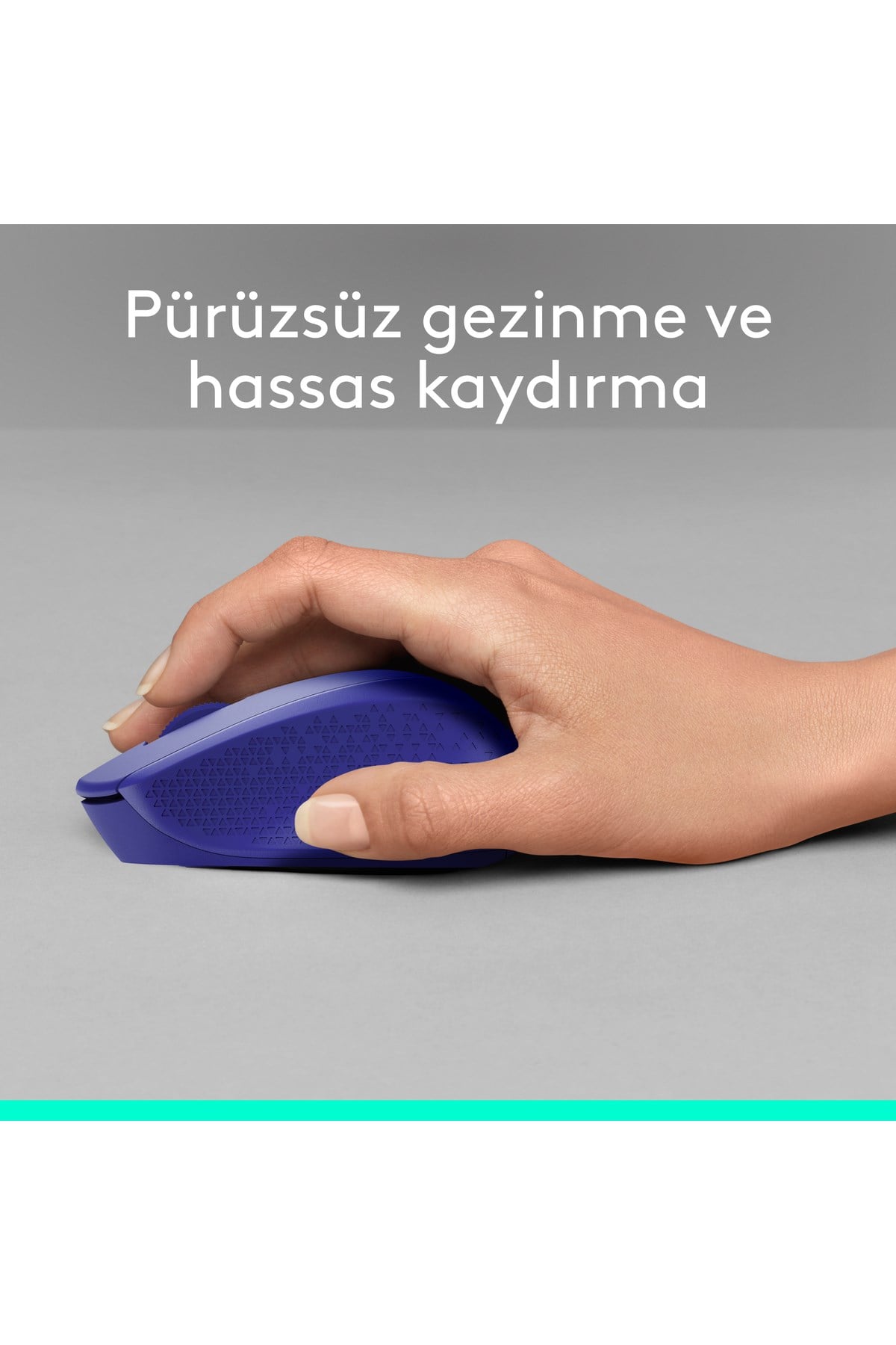 M330 Sessiz Kablosuz Optik Mouse, Mavi 910-004910