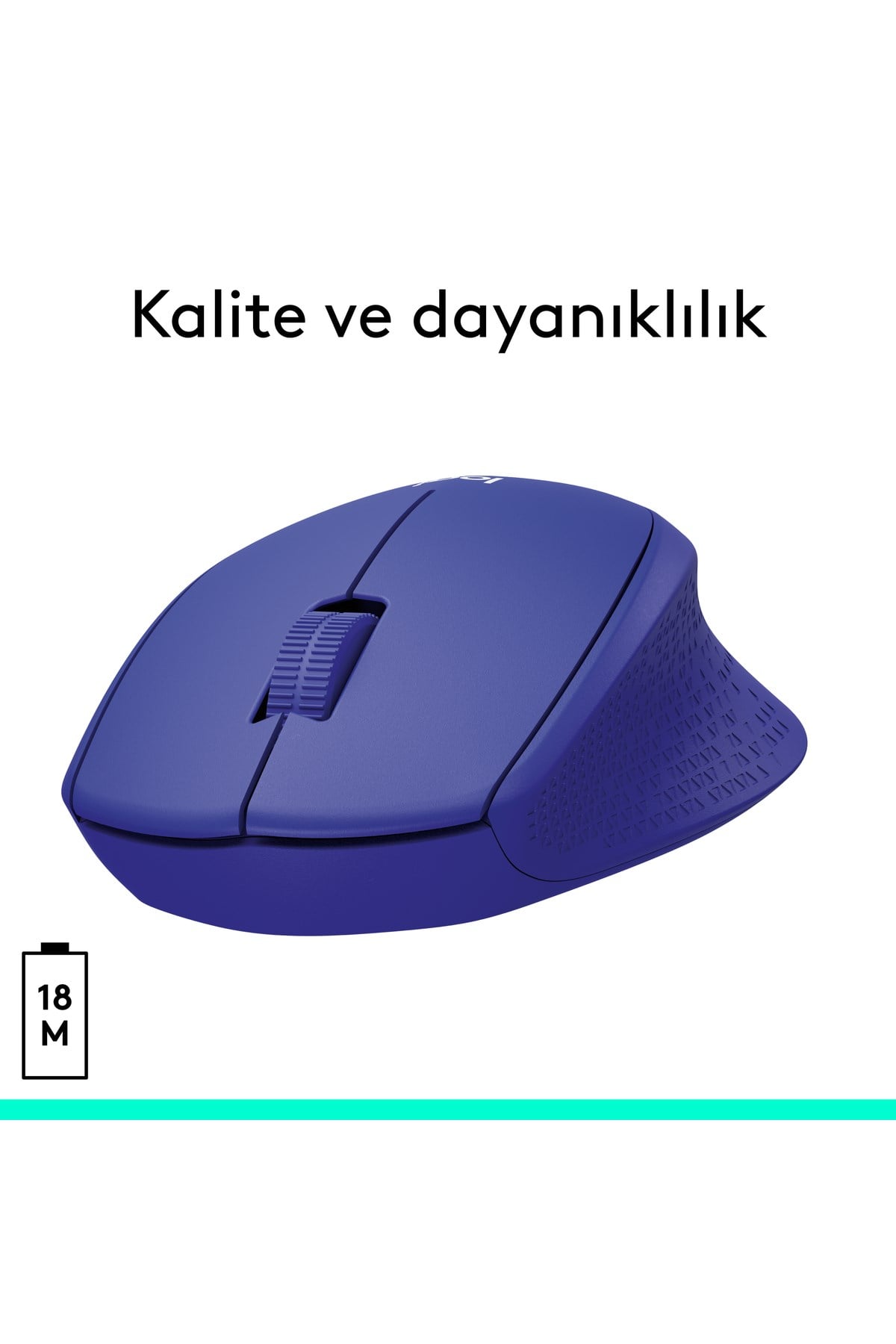 M330 Sessiz Kablosuz Optik Mouse, Mavi 910-004910