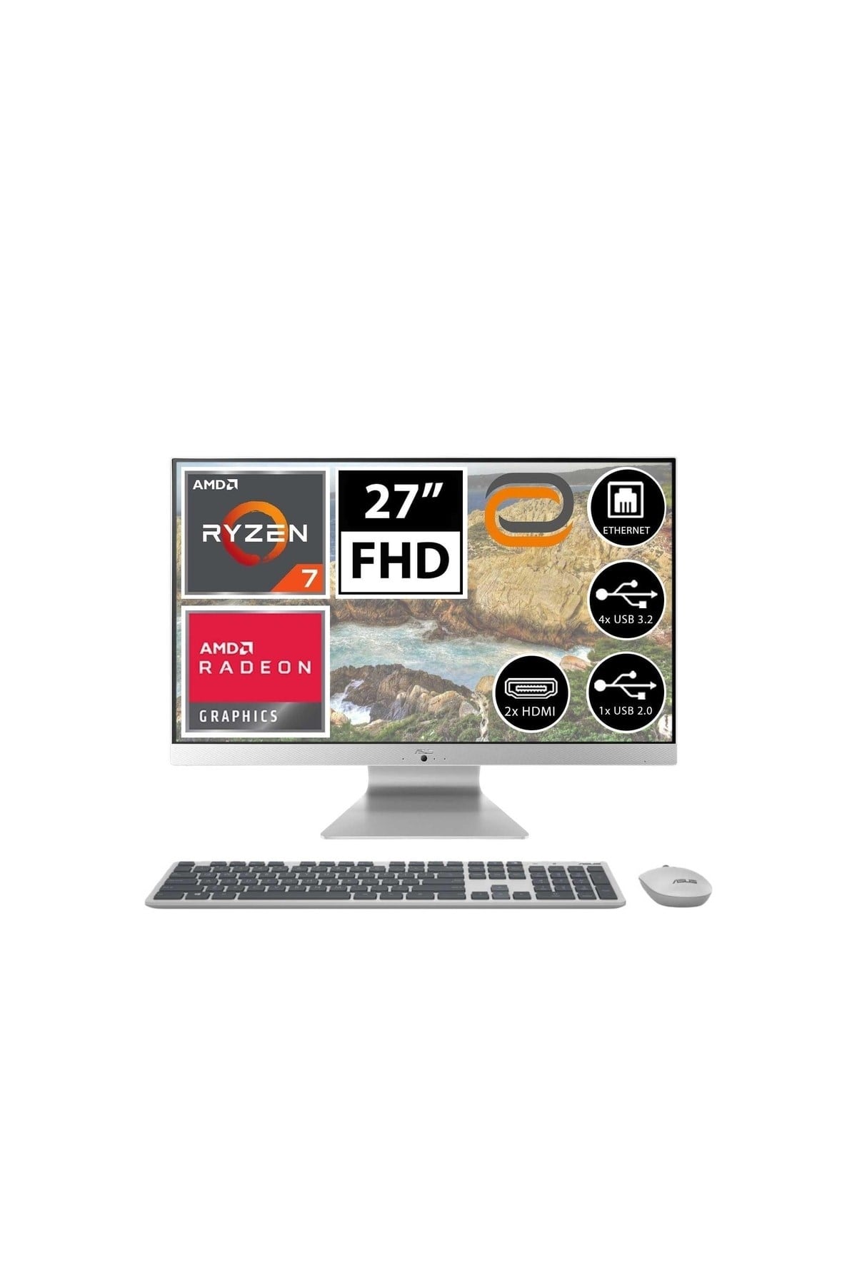 M3700wyak-wa002m06 Ryzen7 5825u 64gb 1tbssd 27