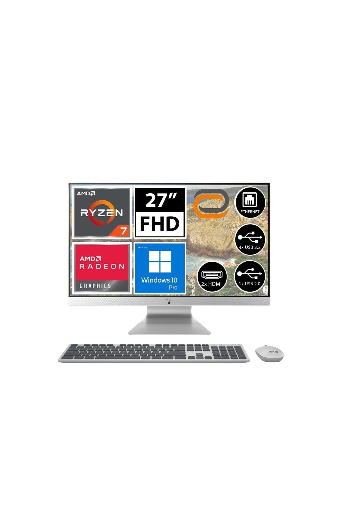 M3700wyak-wa002m09 Ryzen7 5825u 32gb 512ssd 27