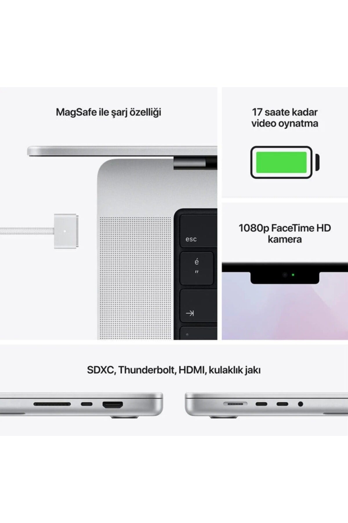 Macbook M1 Pro Çip 16gb 1tb Ssd Macos 14