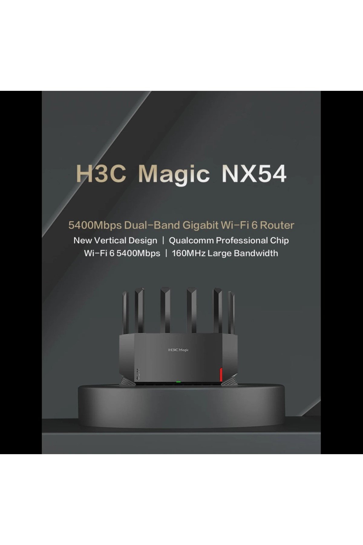 Magic Nx54, Dual Band, Wifi 6, 5400mbps, 4port Gigabit, 6ad Anten, Masaüstü, Router, Access Poin