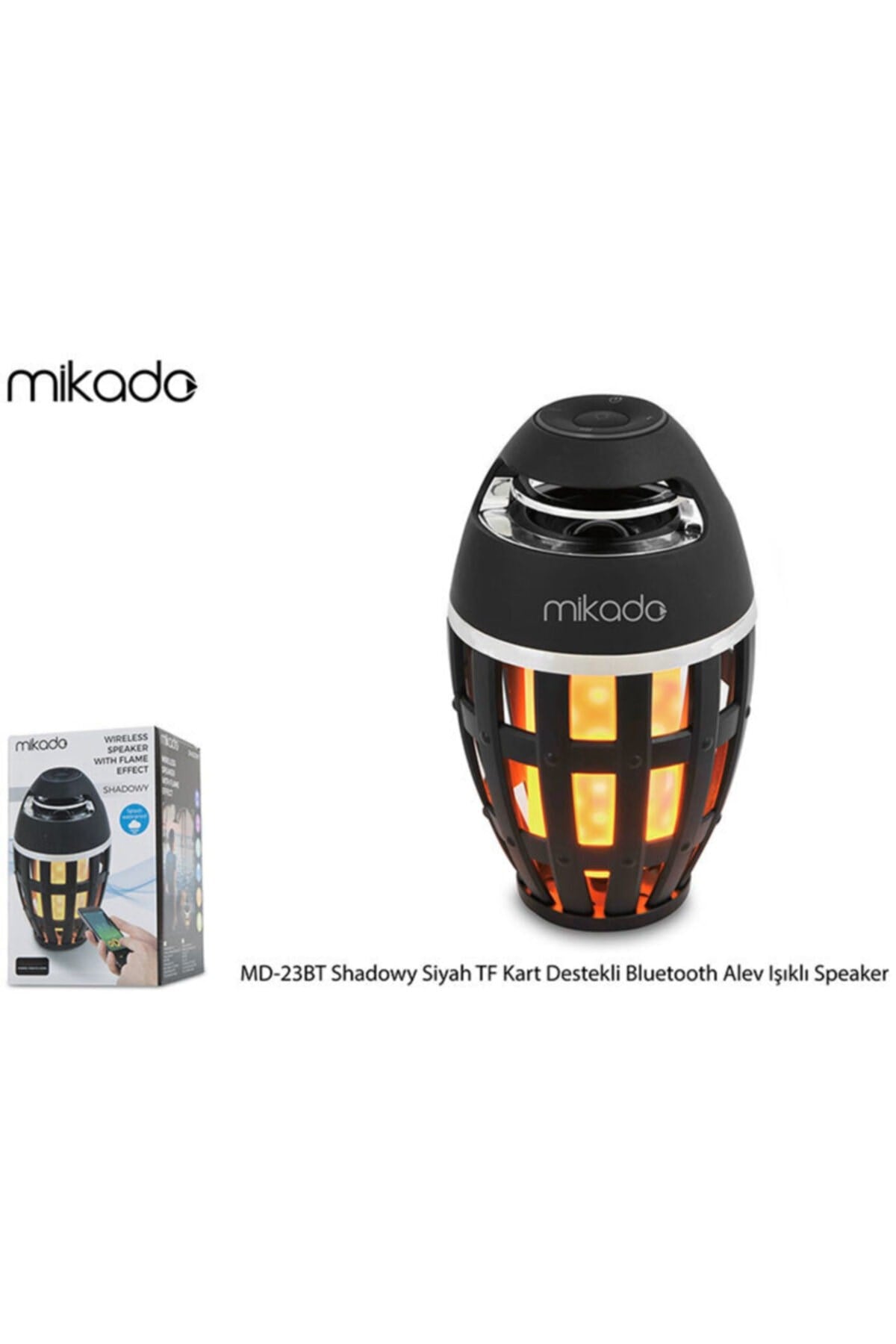 Md-23bt Shadowy Siyah Tf Kart Destekli Bluetooth Alev Işıklı Speaker