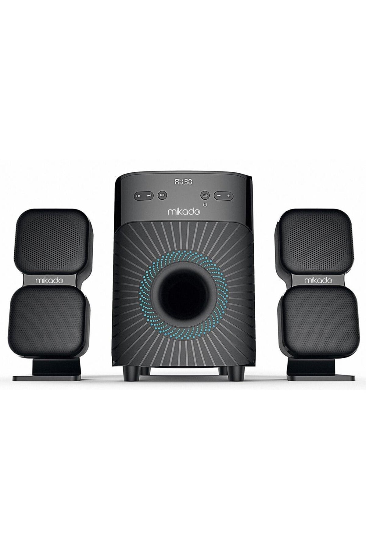 MD-360BT 2+1 38W BT/AUX/USB/FM/LED Ekran Multimedia Speaker Ev Sinema Sistemi
