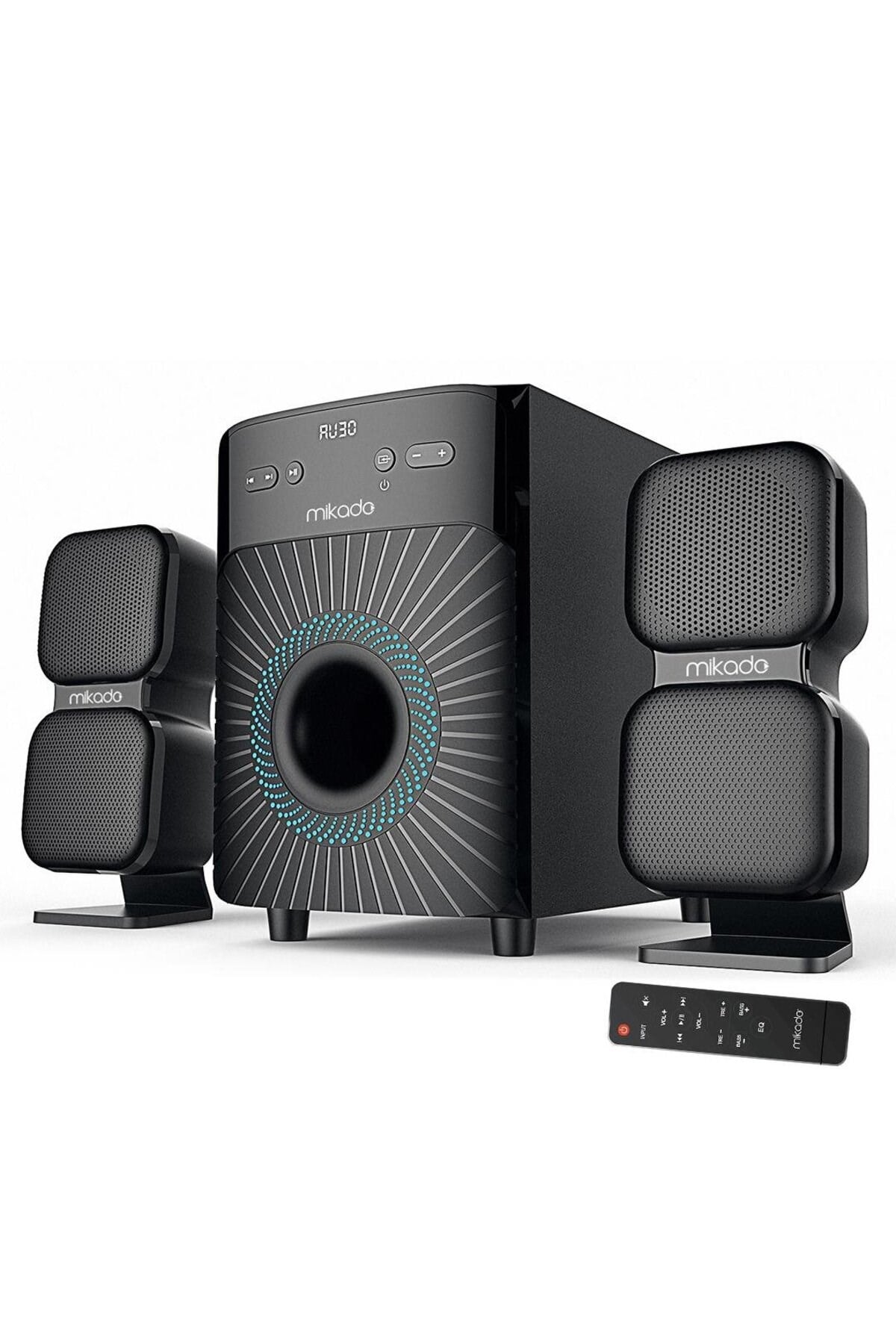 MD-360BT 2+1 38W BT/AUX/USB/FM/LED Ekran Multimedia Speaker Ev Sinema Sistemi