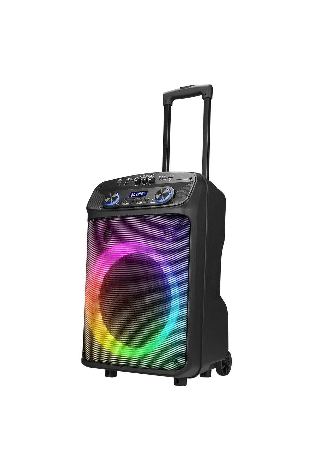 Md-bt505 60w Usb/bt/tf/tws Led Işıklı Kablosuz Ve Kafa Mikrofonlu Toplantı-parti Hoparlörü
