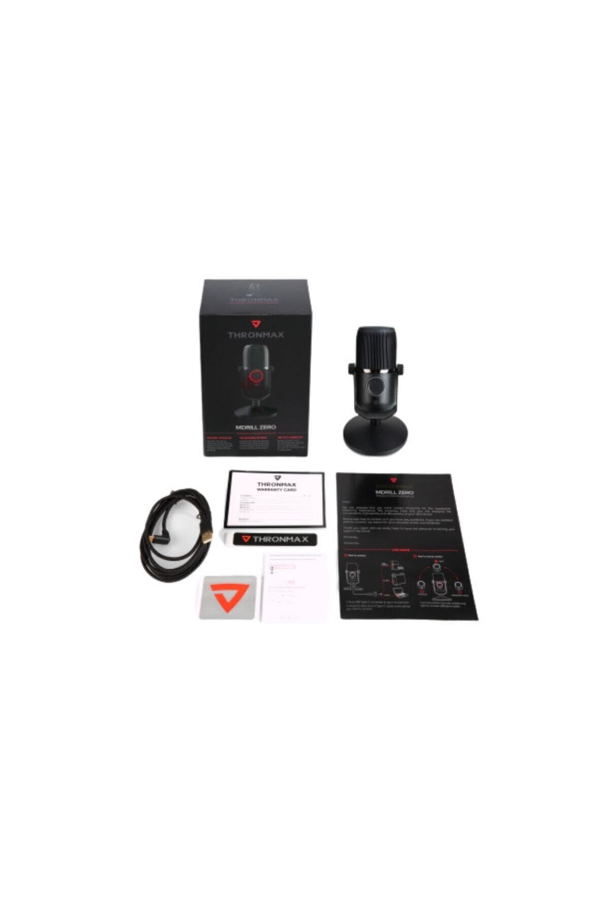 Mdrill Zero Plus Siyah Usb 96khz 24bit 3,5mm Ses Kontrollü Profesyonel Yayıncı Kayıt Mikrofonu