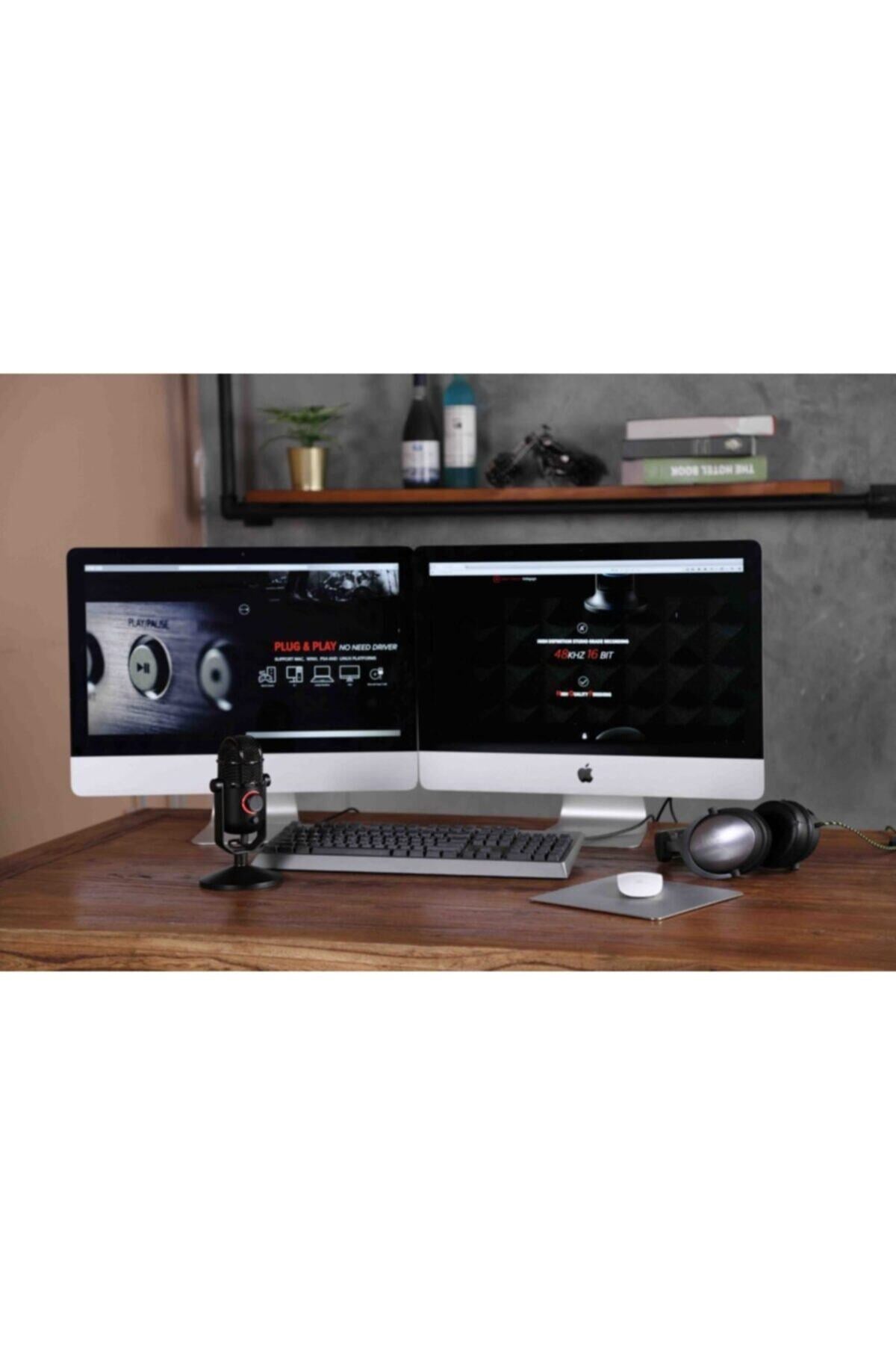 Mdrill Zero Plus Siyah Usb 96khz 24bit 3,5mm Ses Kontrollü Profesyonel Yayıncı Kayıt Mikrofonu