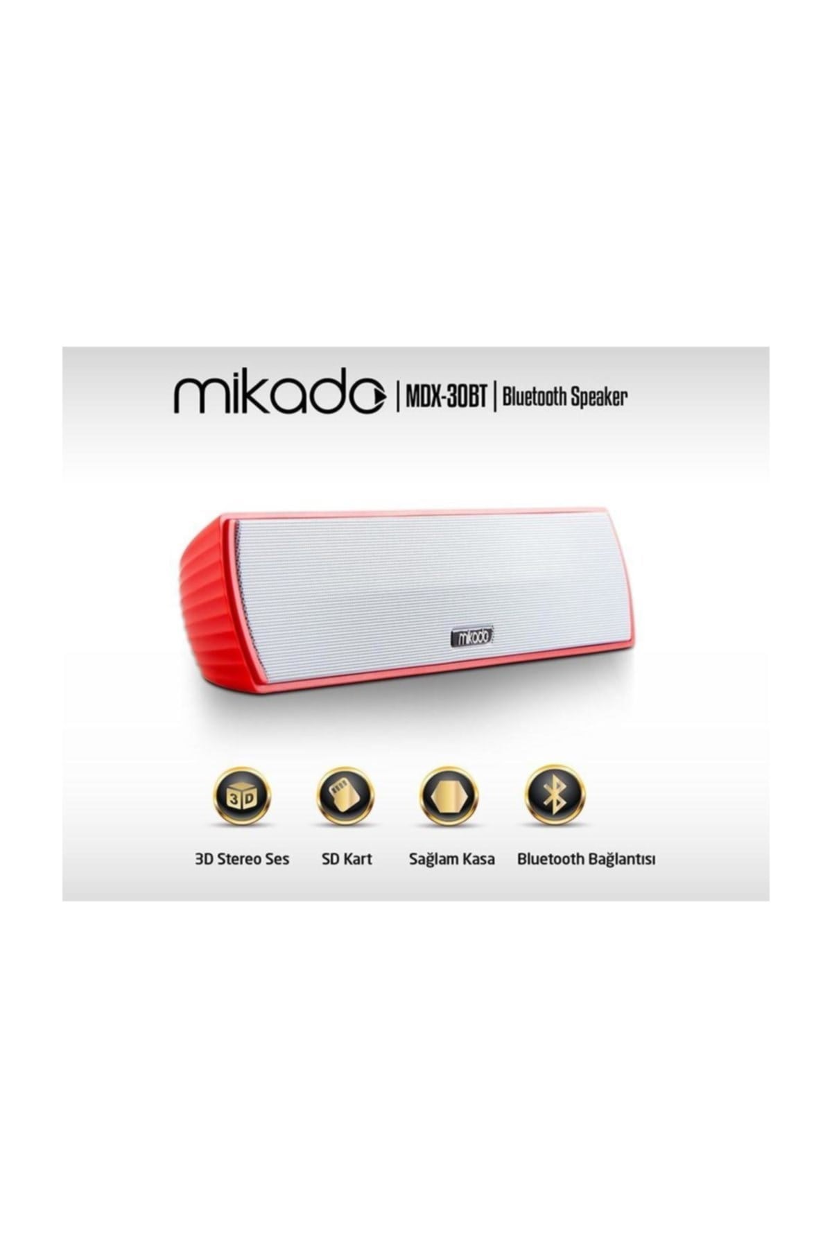 Mdx-30bt Şarjlı Speaker Kırmızı 3w 2tf Kart Destekli Bluetooth
