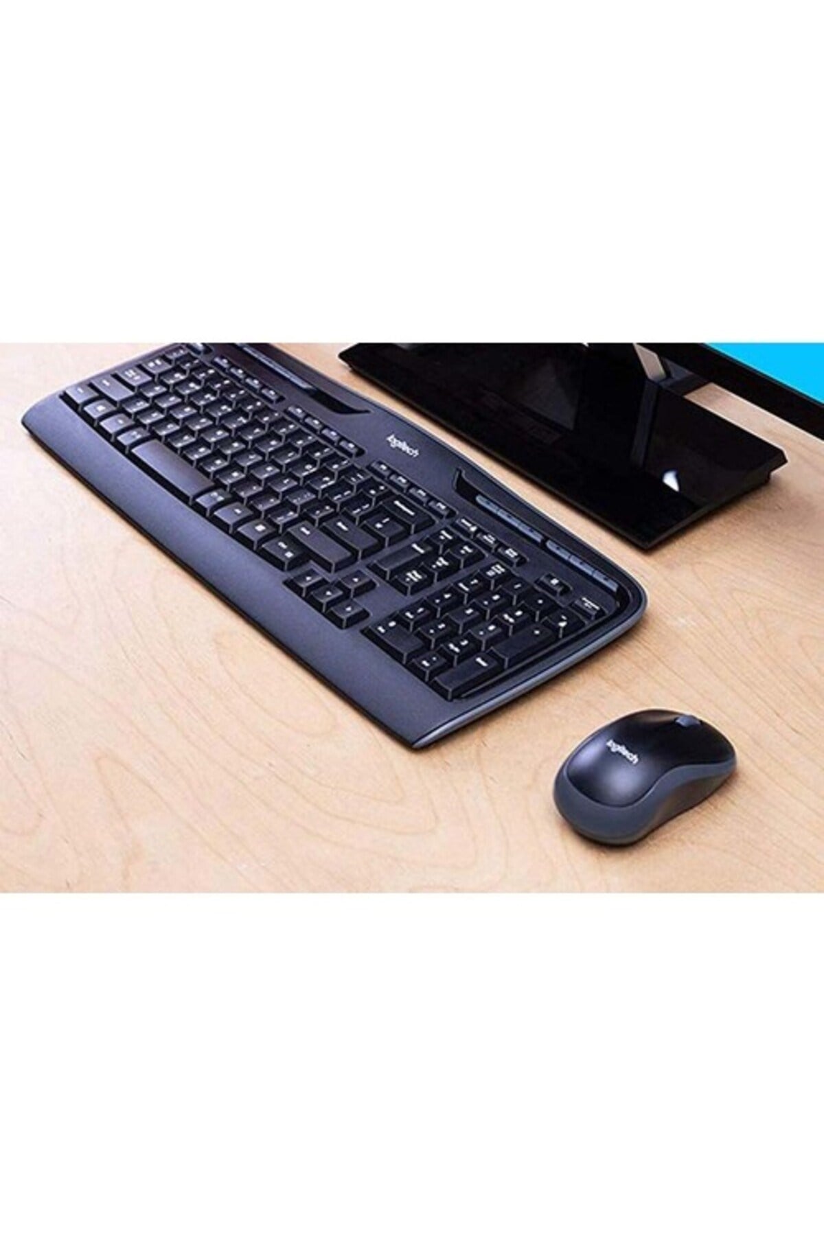 MK330 Kablosuz Q Trk Siyah Multimedya Klavye Mouse Set Set 920-003988
