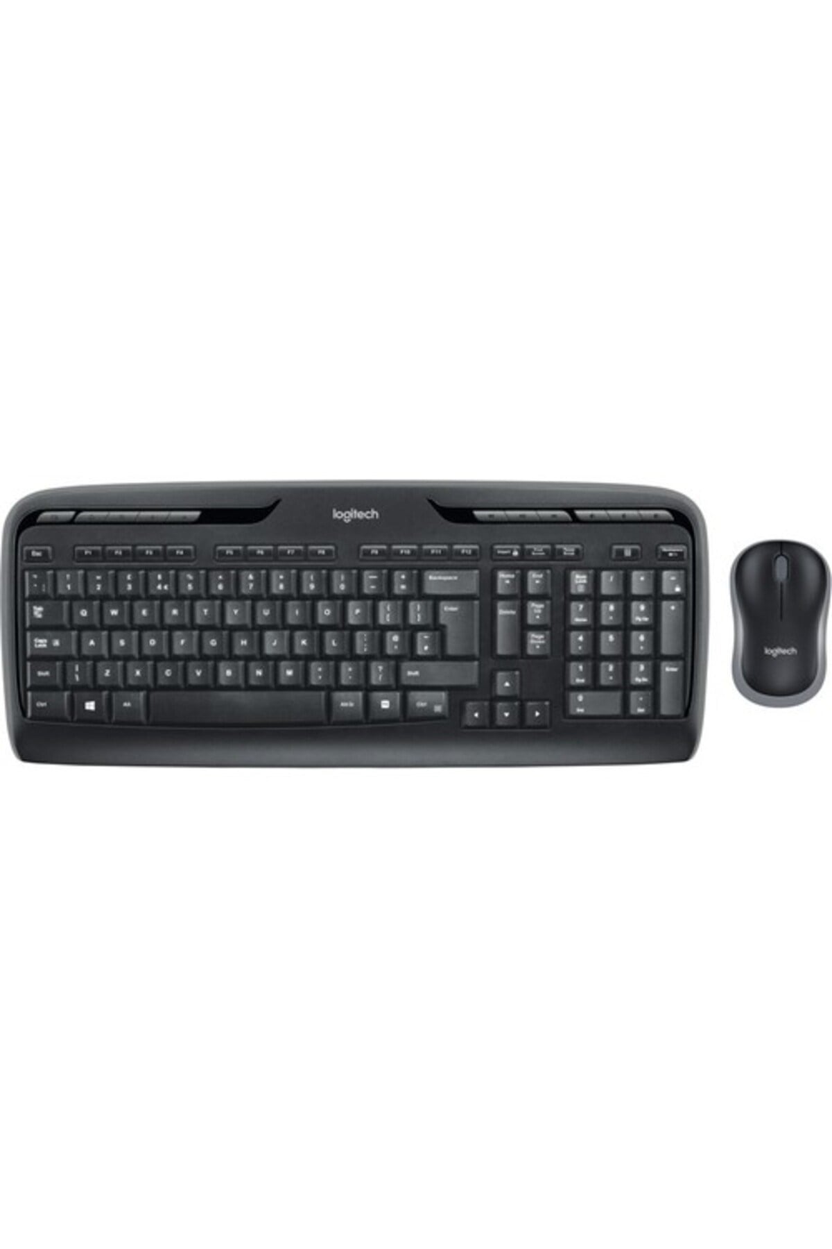 MK330 Kablosuz Q Trk Siyah Multimedya Klavye Mouse Set Set 920-003988