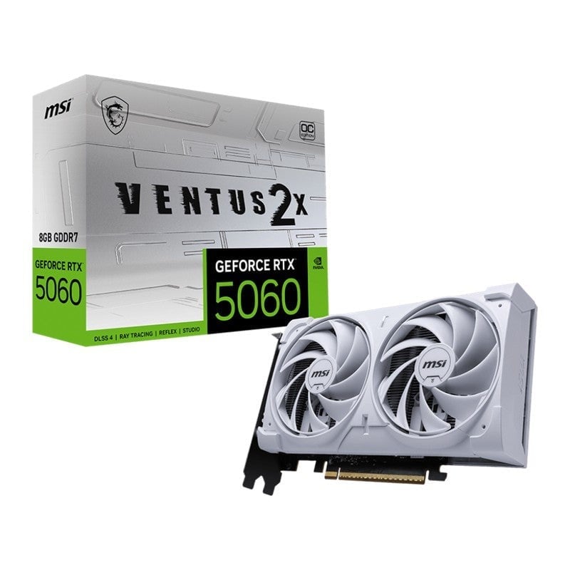 Msi Geforce Rtx5060 8g Ventus 2x Oc White 8gb Gddr7 128bit 1xhdmi 3xdp Ekran Karti