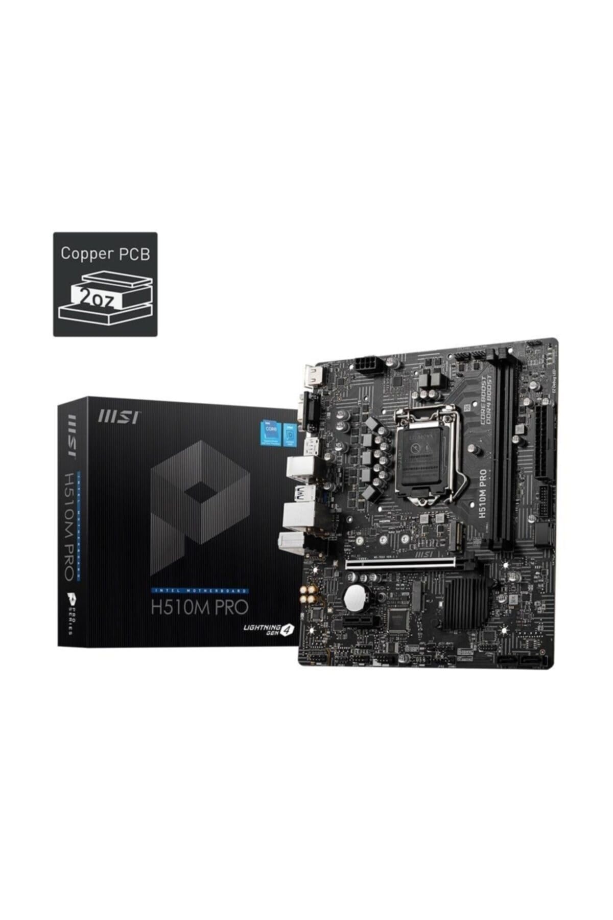 Msı H510m Pro Intel H510 3200 Mhz (oc) Ddr4 Soket 1200 Matx Anakart