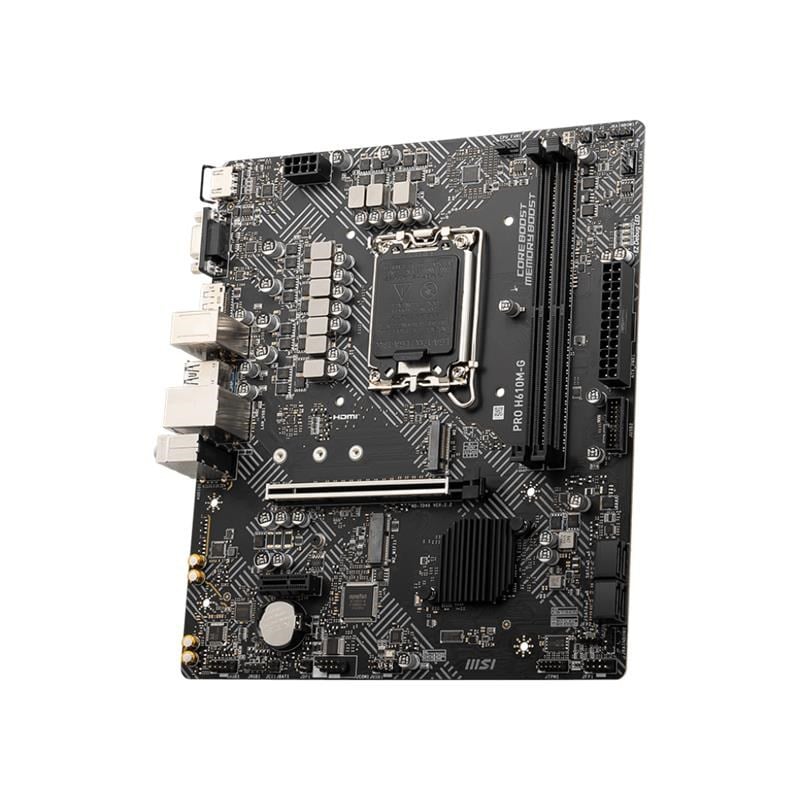 Msi Pro H610m-g Ddr5 5600mhz 1xvga 1xhdmi 1xdp 1xm.2 Usb 3.2 Matx 1700p (12. / 13. Ve 14. Nesil Islemci Uyumlu)