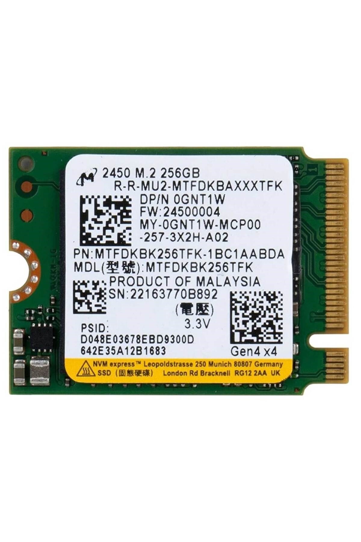 MTFDKBK256TFK-1BC1AABDA 256GB M.2 22x30 GEN4 SSD