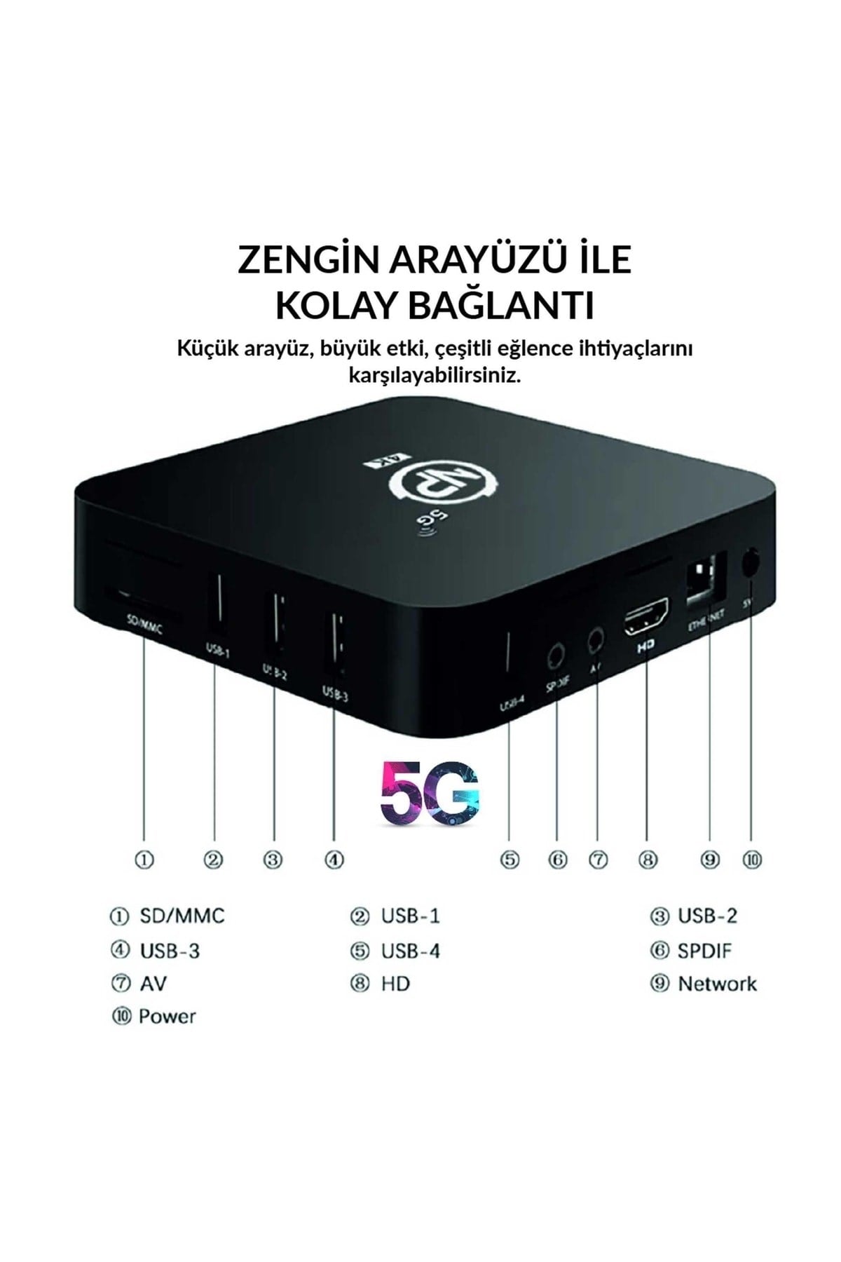 Mxqpro 2gb Ram 16gb Dahili Hafıza 4k Ultra Hd Android Tv Box