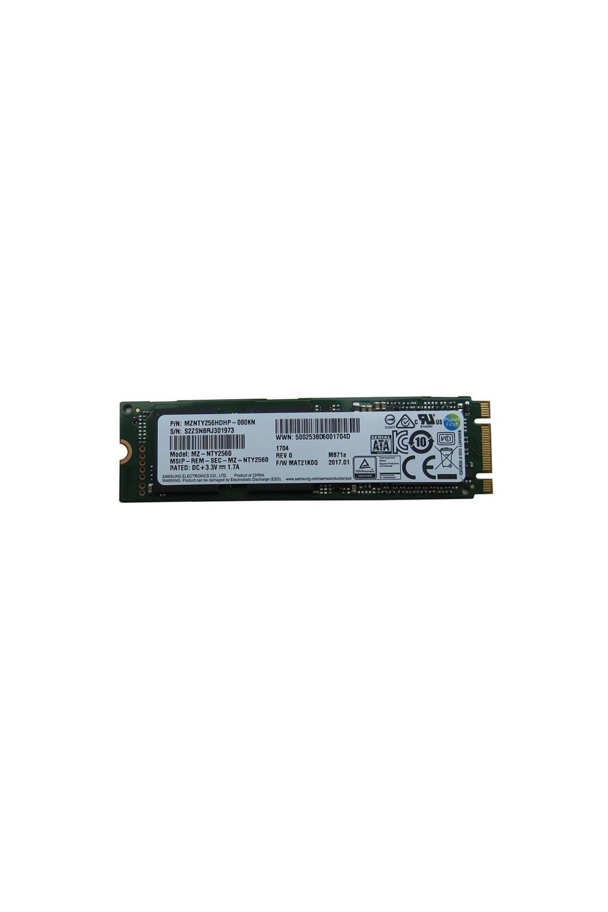 Mz-nty2560 256gb M.2 Nvme Ssd