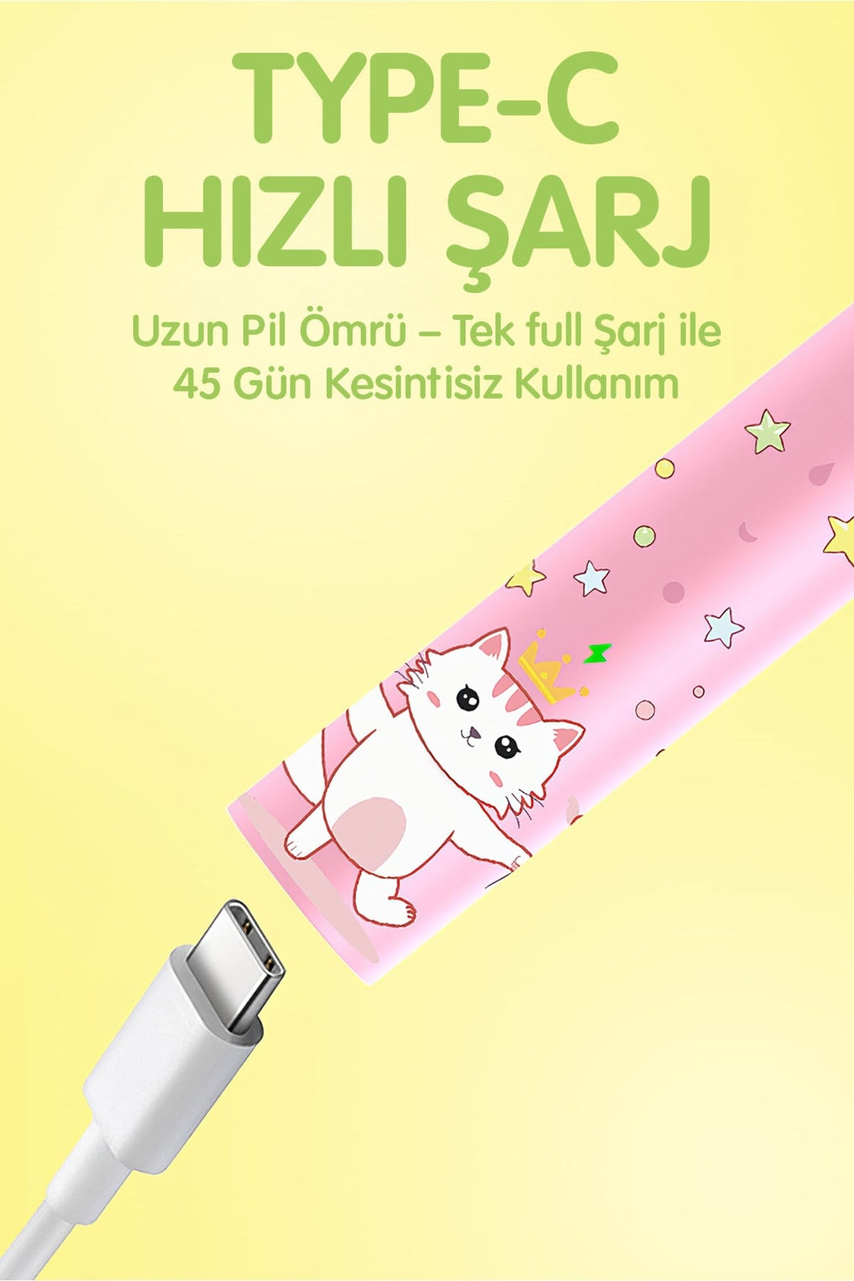 Nicefeel X500 Çocuklar için Dakikada 39600 Titreşim,Şarjlı Sonic Profesyonel Diş Fırçası-Pembe
