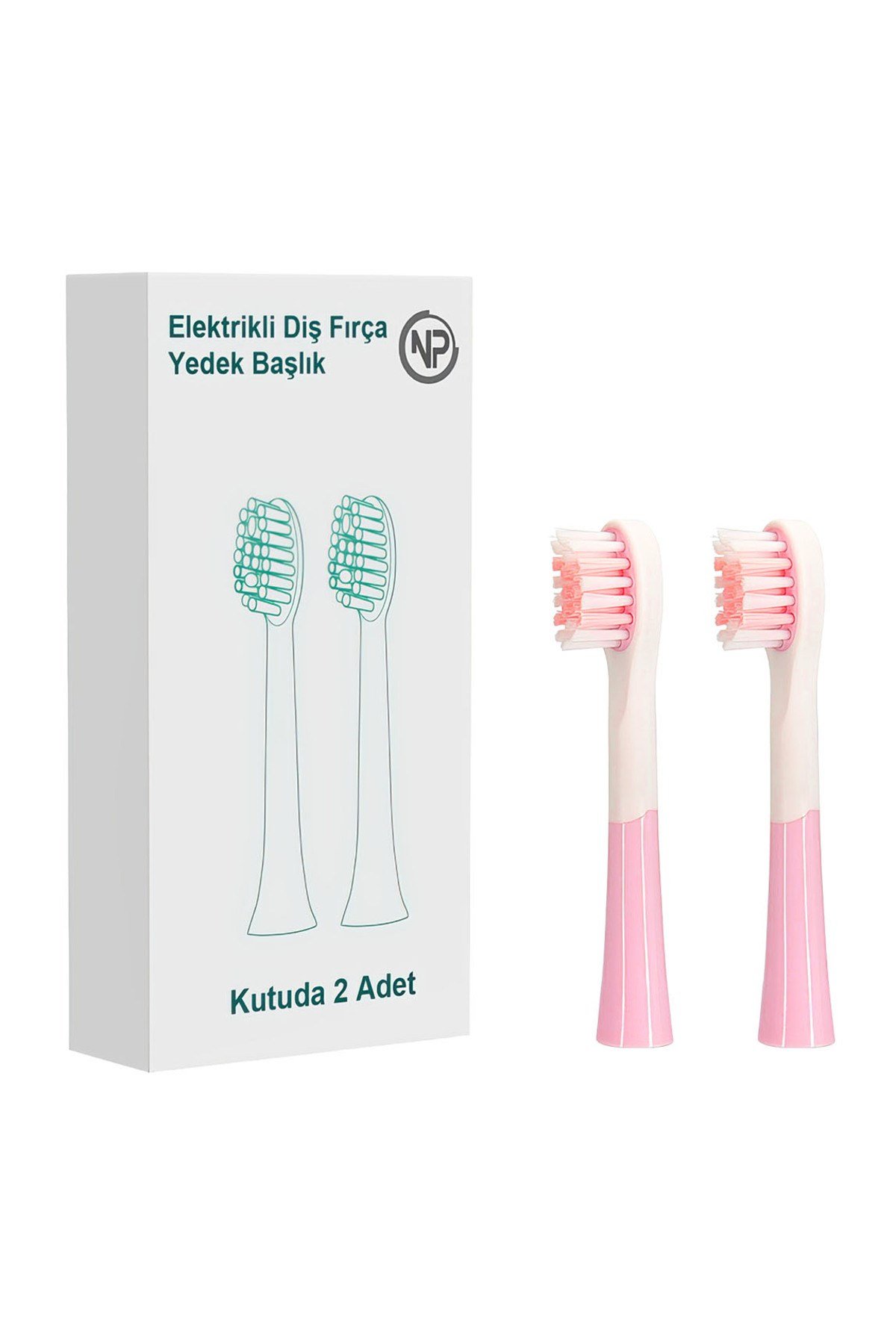 Nicefeel X500 Çocuklar için Diş Fırçası Yedek Başlığı 2'li - Pembe