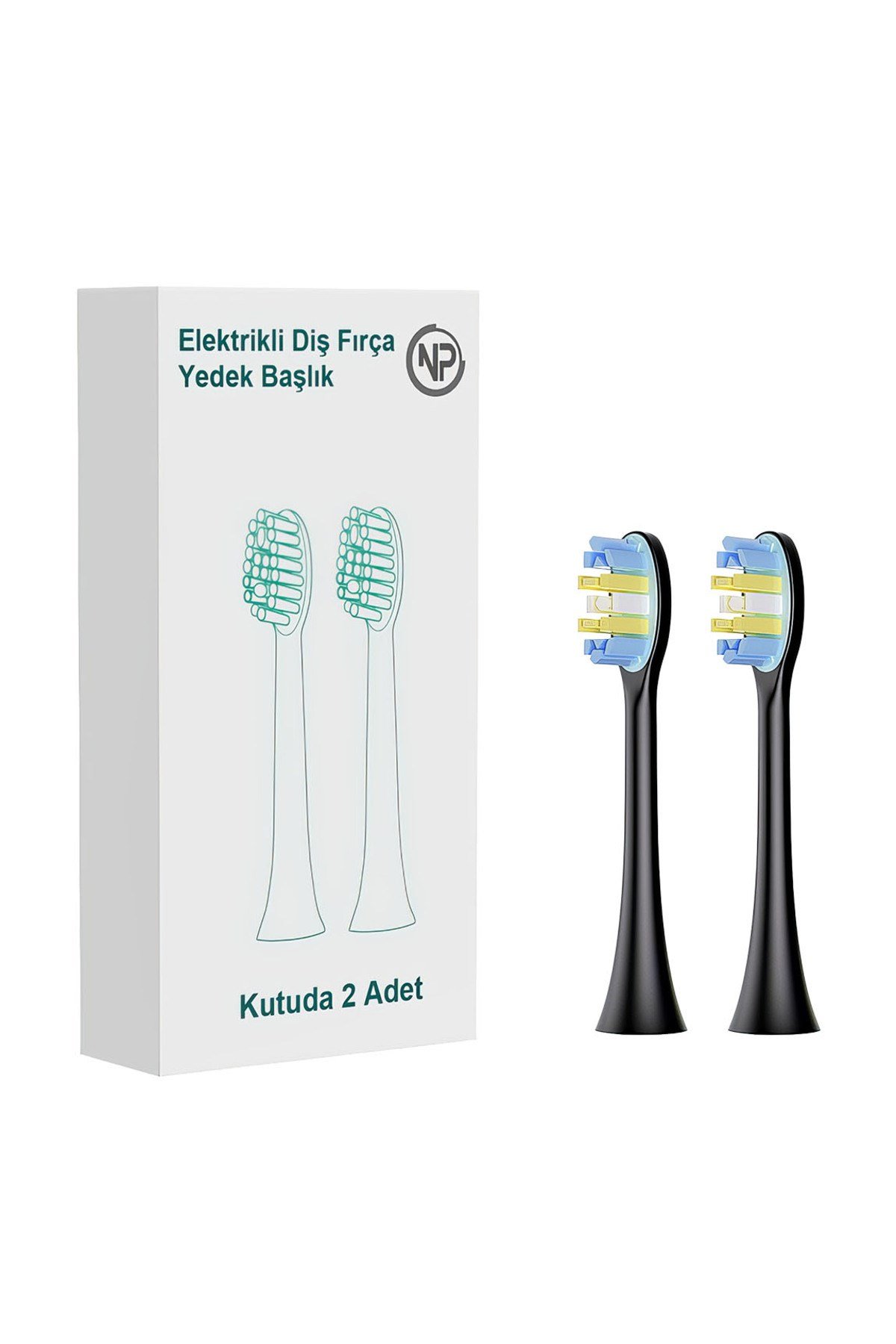 Nicefeel X610-Z Dakikada 40000 Diş Fırçası Yedek Başlığı 2'li - Siyah
