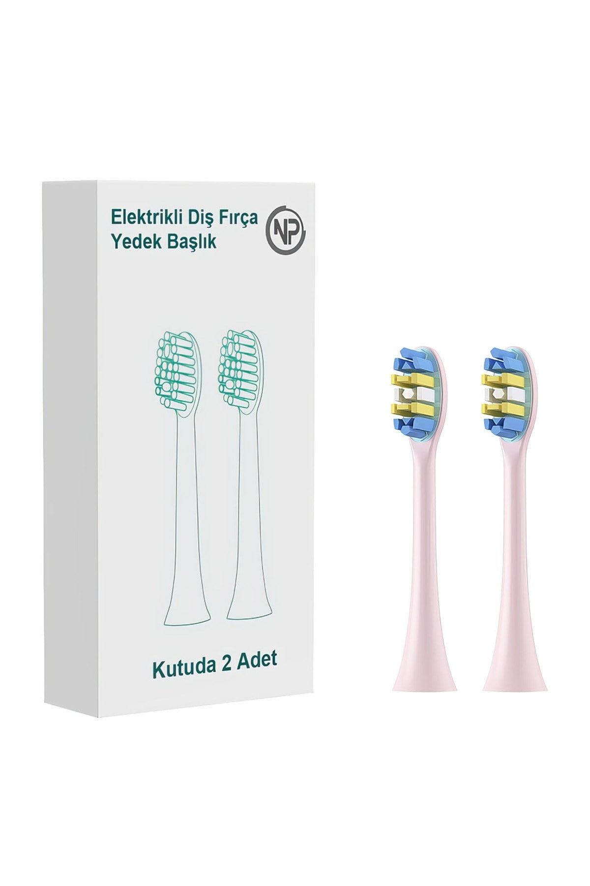 Nicefeel X610-Z Dakikada 40000 Diş Fırçası Yedek Başlığı 2'li - Pembe