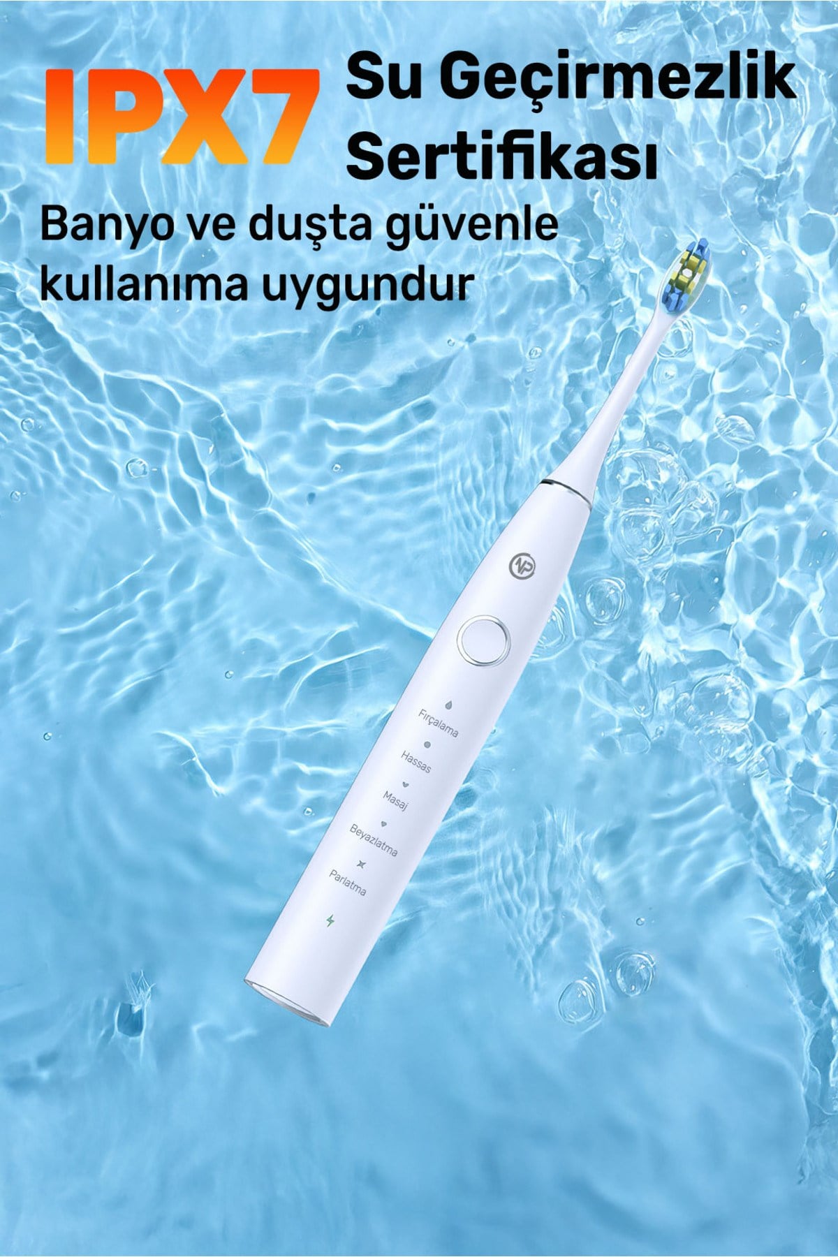 Nicefeel X610-Z Dakikada 40000 Titreşim, Şarjlı Sonic Profesyonel Diş Fırçası-Beyaz
