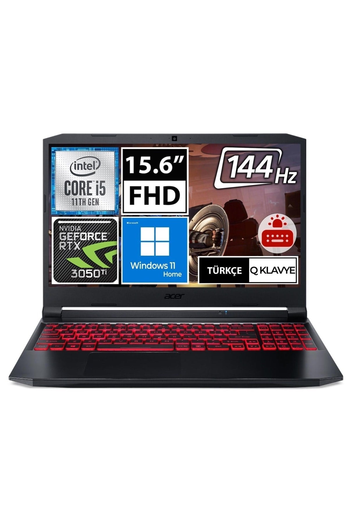 Nitro 5 An515-57 Nh.qesey.003a7 I5-11400h 32gb 1tbssd Rtx3050ti 15.6