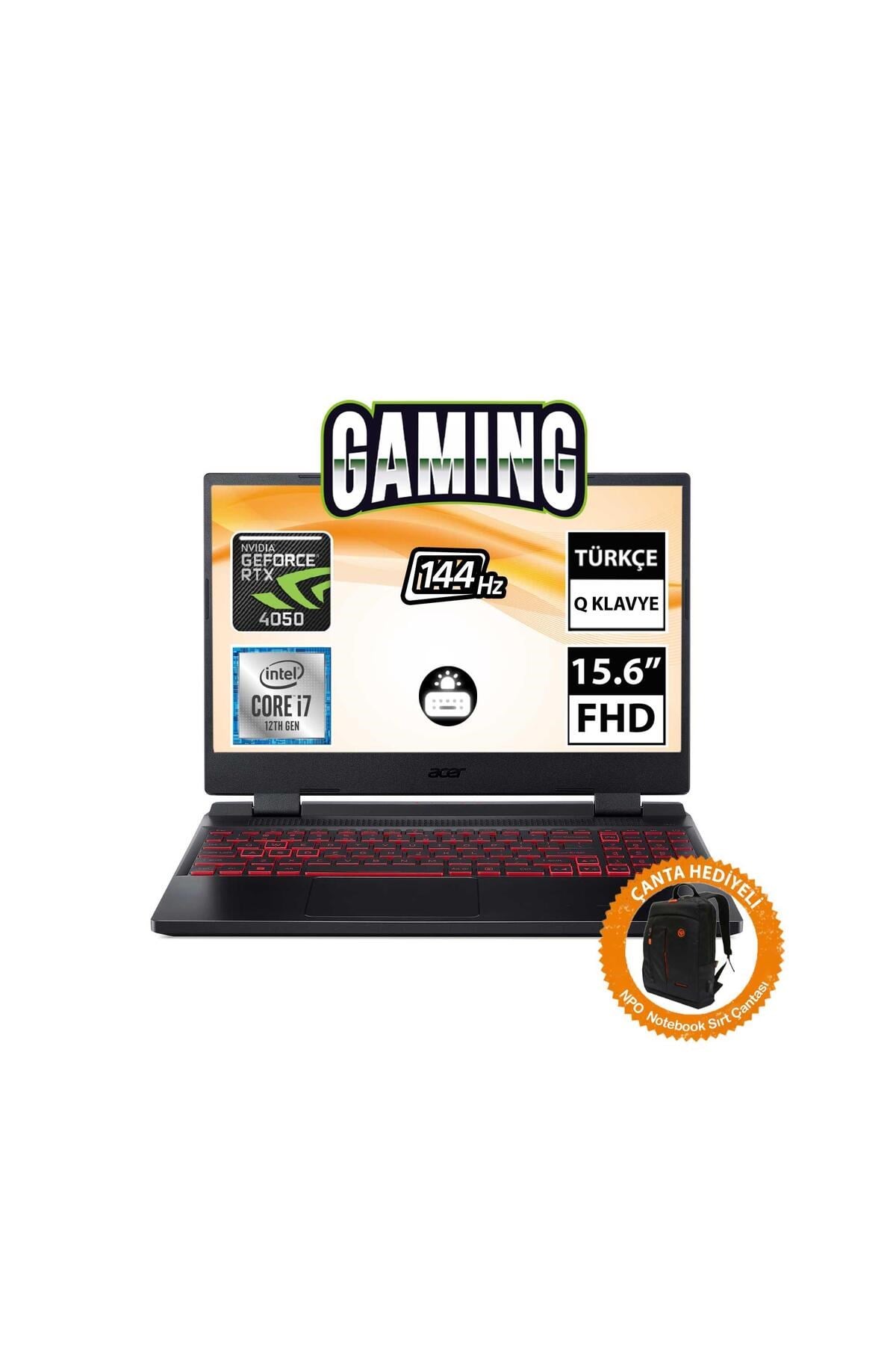 Nitro 5 AN515-58-73BD NH.QLZEY.008A5 i7-12650H 32GB 2TBSSD RTX4050 15.6