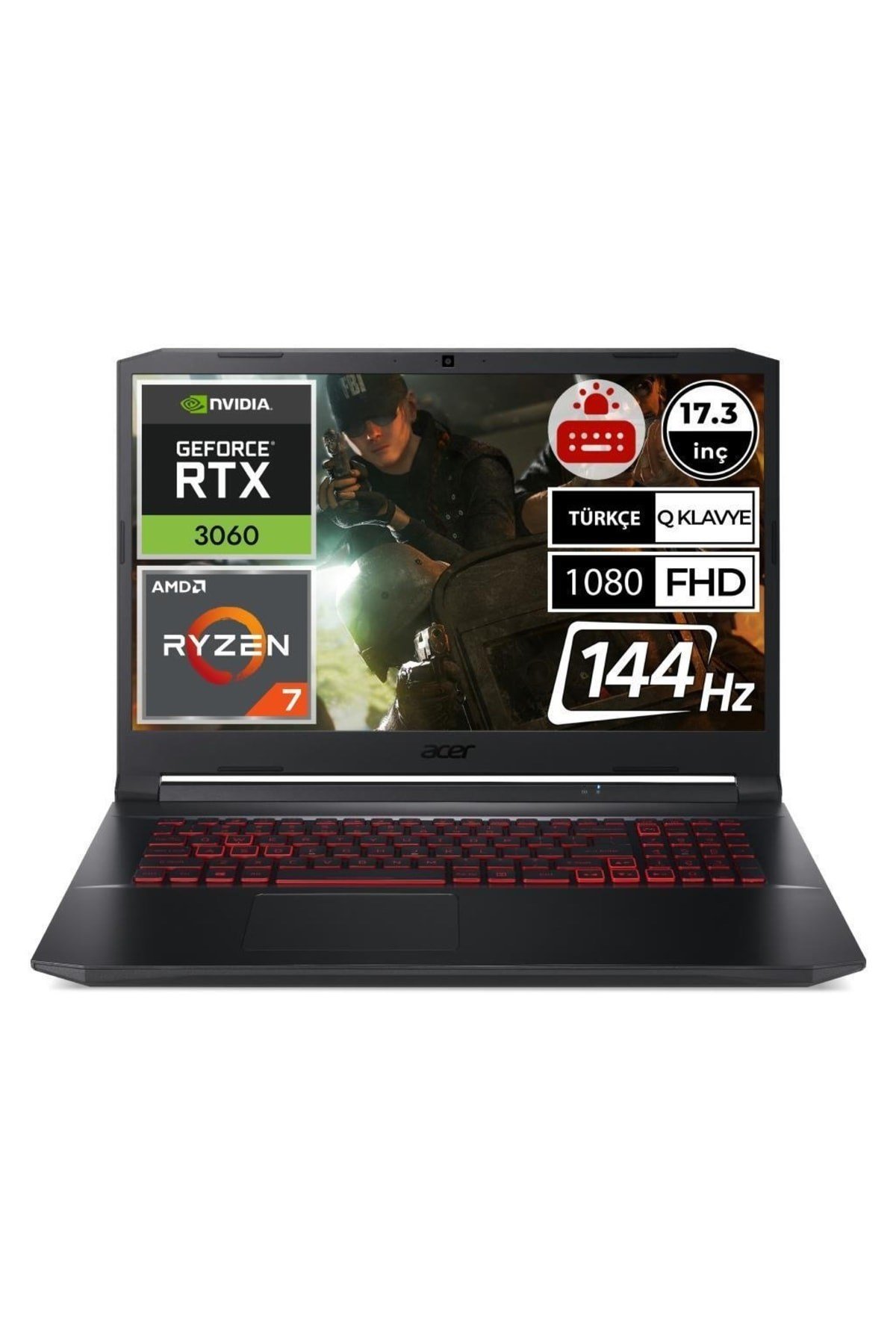 Nitro 5 An517-41 Nh.qarey.002a8 Ryzen7 5800h 64gb 1tb+512ssd Rtx3060 17.3