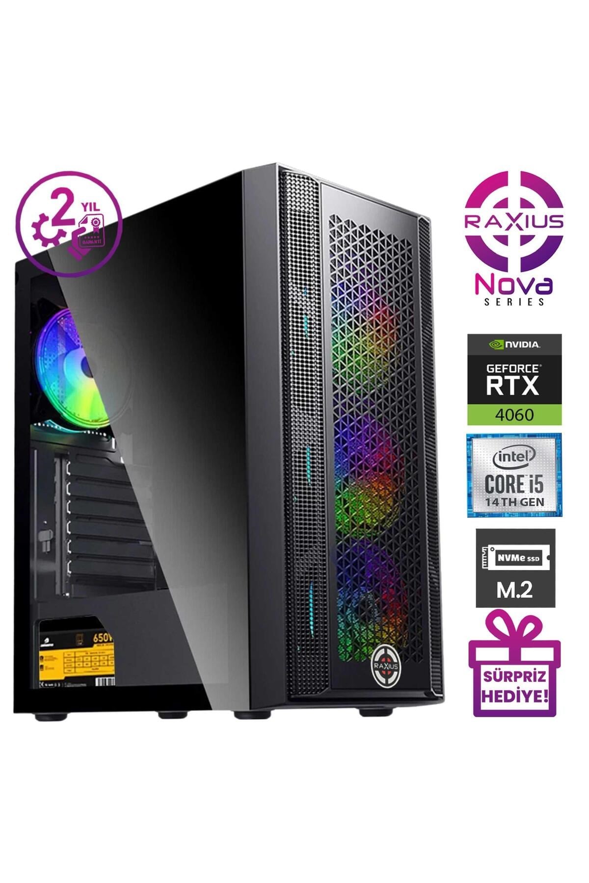 Nova G1 i5 4060-144A4 i5-14400F 32GB 512SSD RTX4060 FreeDOS Gaming Masaüstü Bilgisayar