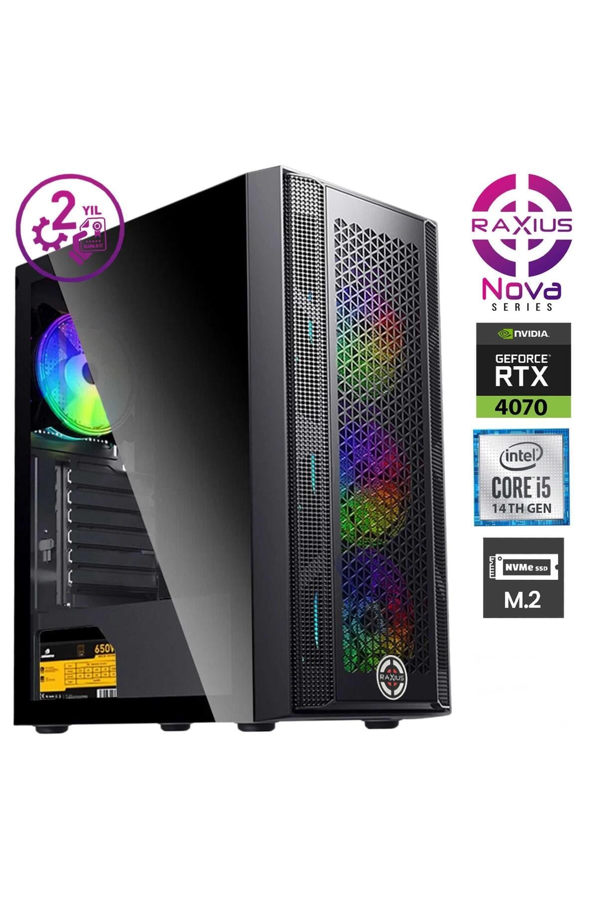 Nova G1 I5 4070-14ff015 I5-14400f 64gb 1tbssd Rtx4070 W11p Gaming Masaüstü Bilgisayar