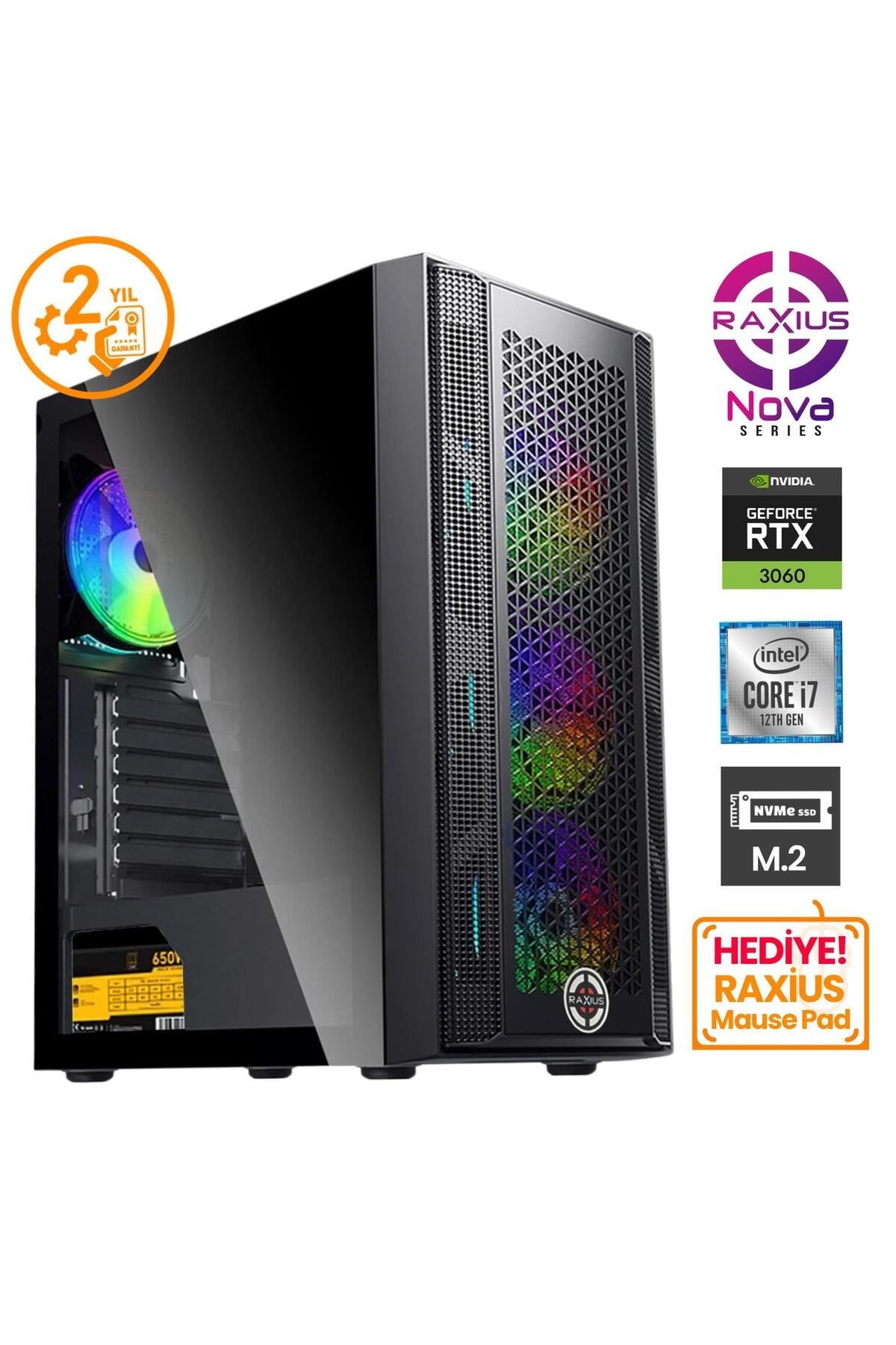 Nova G1 i7 3060-27FF13 i7-12700F 16GB 1TBSSD RTX3060 W11P Gaming Masaüstü Bilgisayar