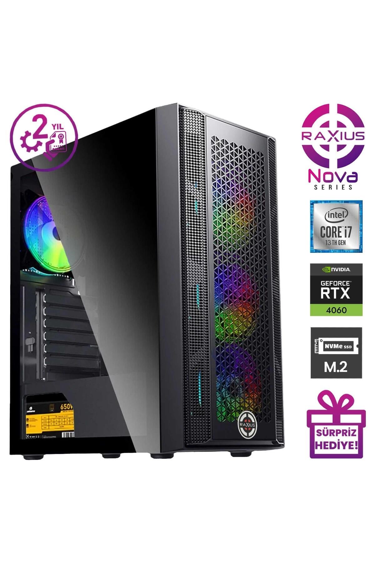 Nova G1 i7 4060-137A006 i7-13700 32GB 2TBSSD RTX4060 FreeDOS Gaming Masaüstü Bilgisayar