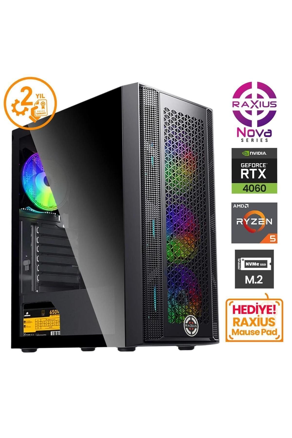 Nova G1 R5 4060-56f13 Ryzen5 5600 16gb 1tbssd Rtx4060 W11p Gaming Masaüstü Bilgisayar