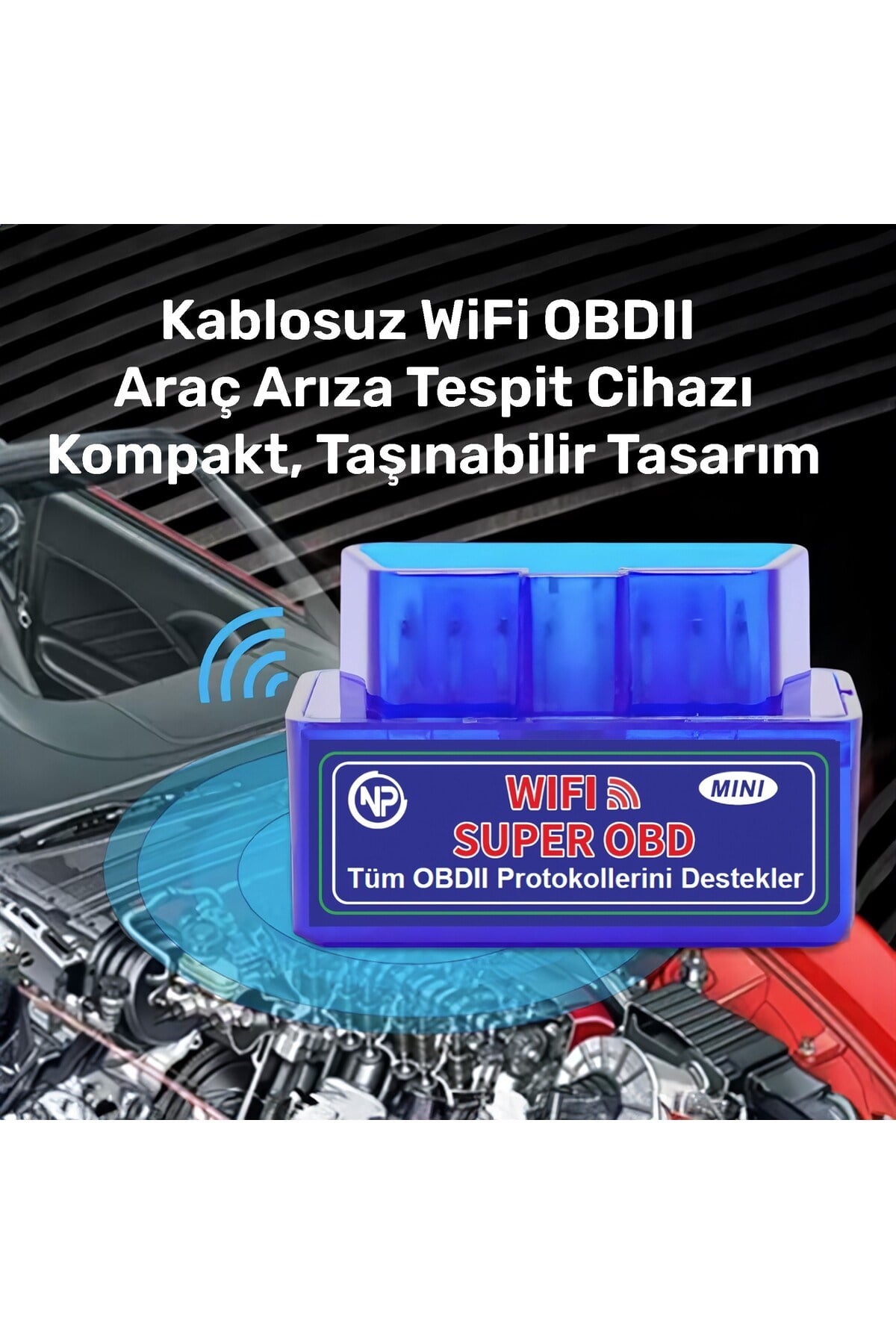 NPC12 Türkçe OBDII/EOBD+CAN Modlu Araç Arıza Tespit/Silme Cihazı