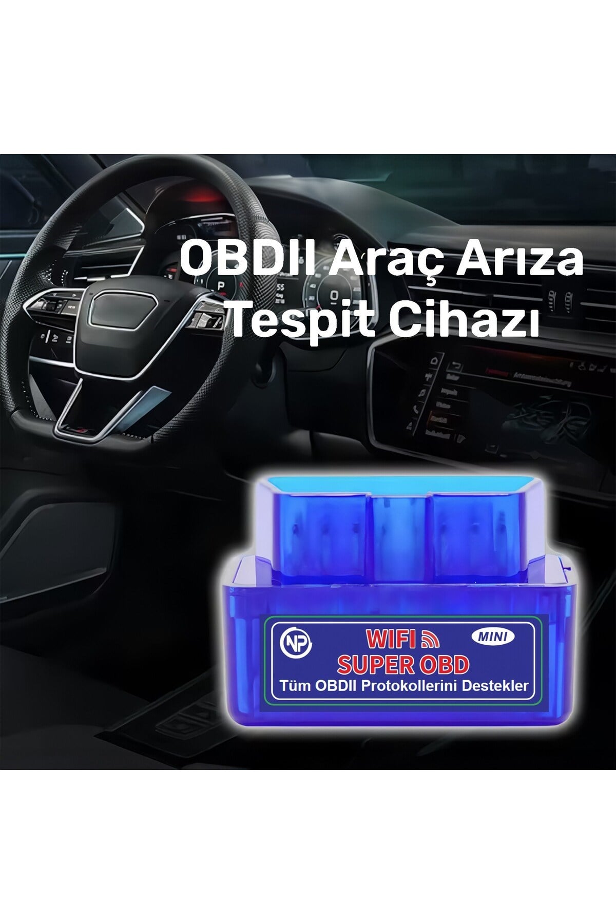 NPC12 Türkçe OBDII/EOBD+CAN Modlu Araç Arıza Tespit/Silme Cihazı