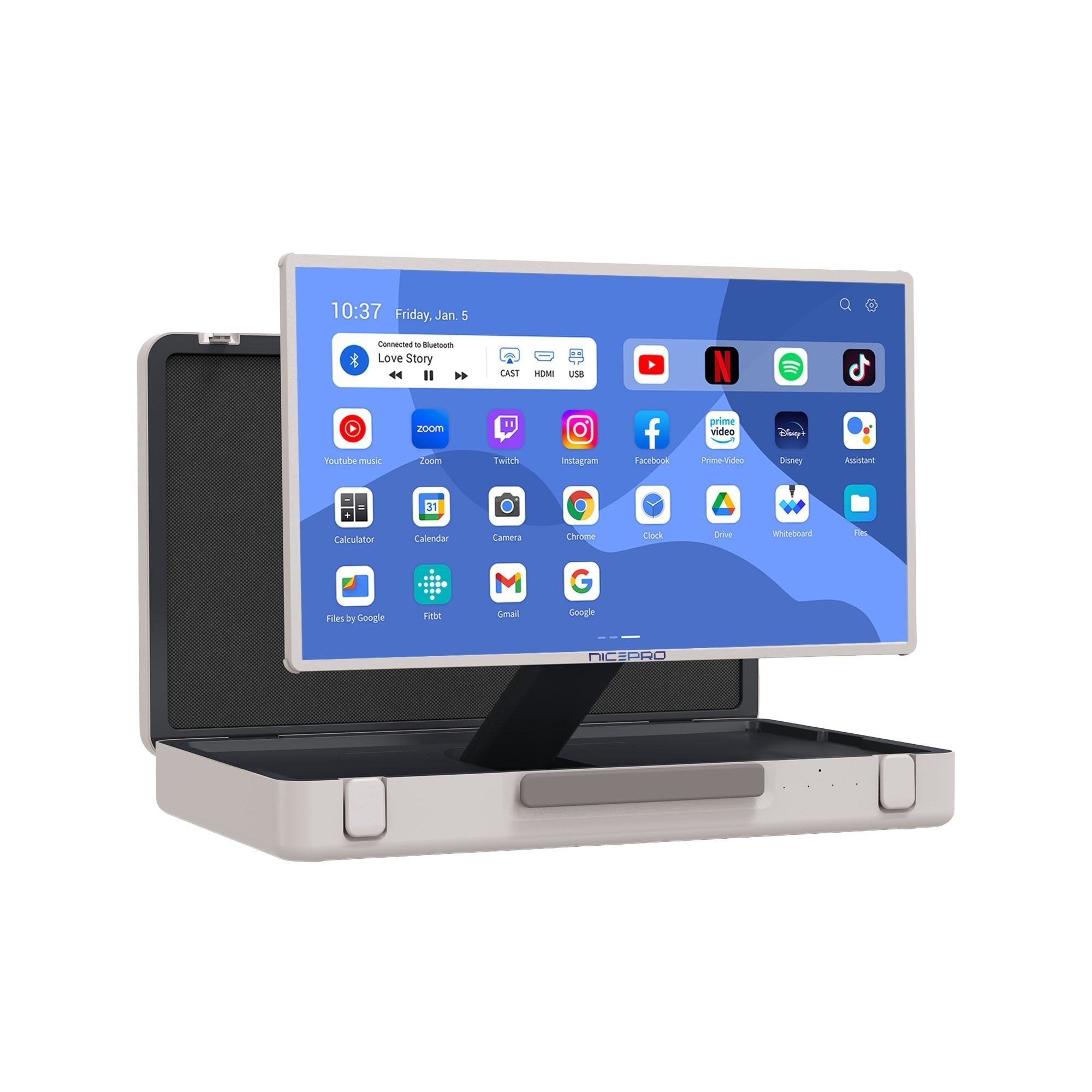 NPO AP2718T 27'' FHD 8/128GB Android Dokunmatik Çantalı Şarjlı Taşınabilir Smart Led Ekran