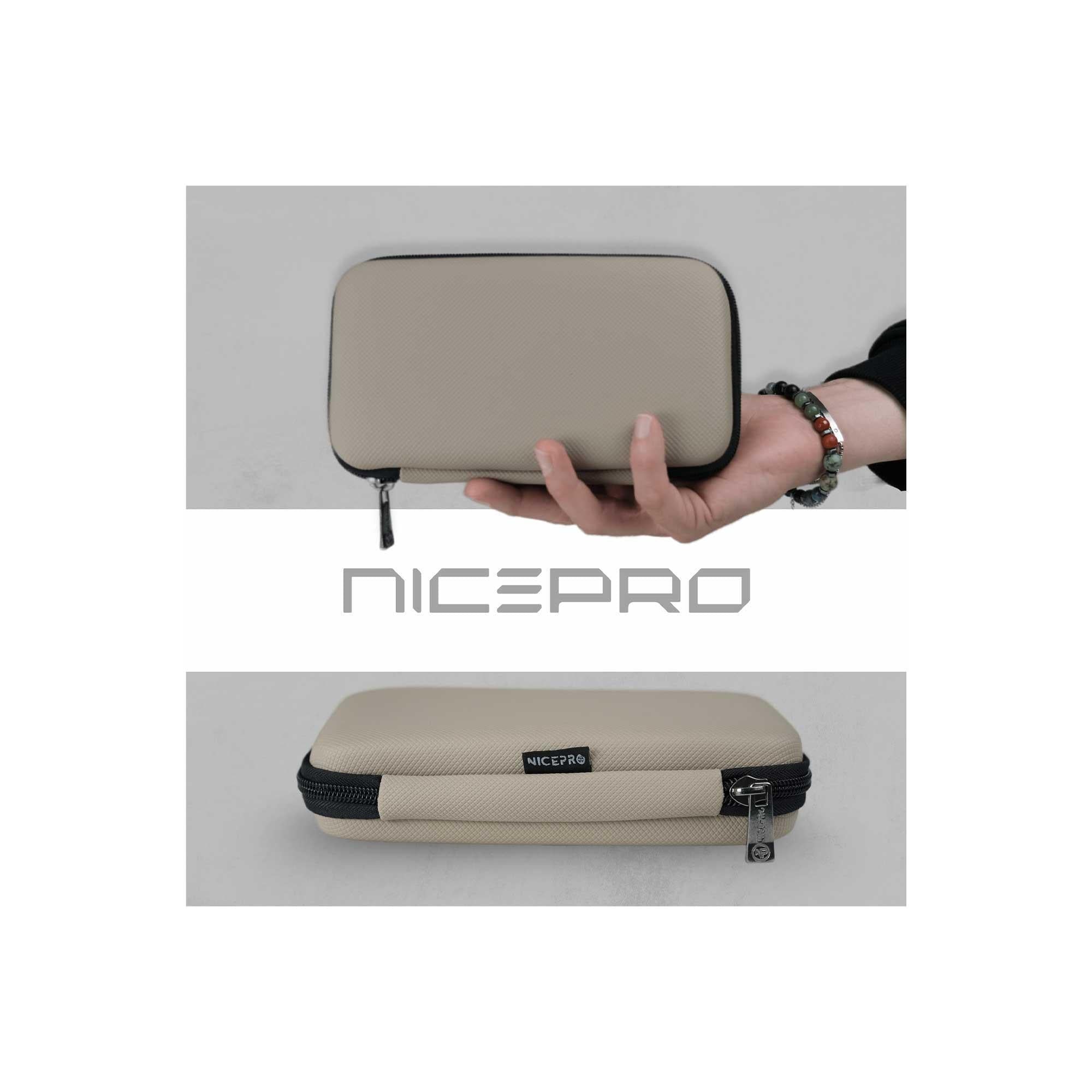 NPO B&B Large Case Ultra Darbe Korumalı,Kablo,HDD ve Aksesuar için Çok Amaçlı Hard Case Çanta-Vizon