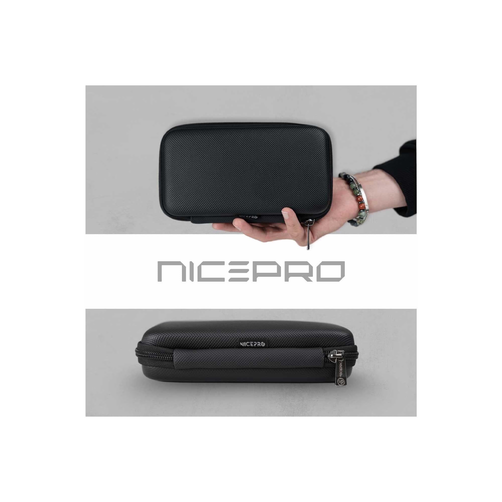 NPO B&B Large Case Ultra Darbe Koruyuculu,Kablo,HDD ve Aksesuar için Çok Amaçlı HardCase Çanta-Siyah